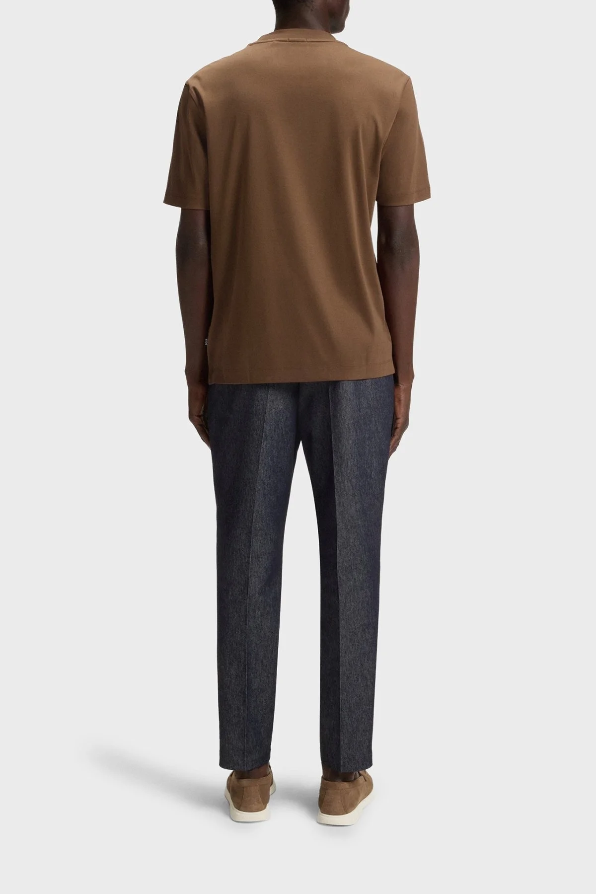 Boss Pamuklu Regular Fit Bisiklet Yaka Erkek T Shirt 50520298 217 KAHVE - 3