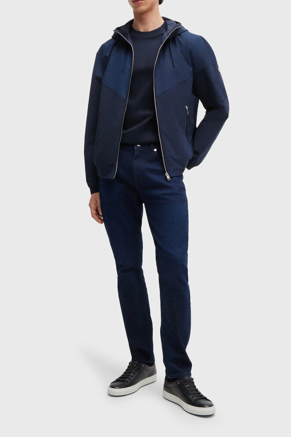 Boss Pamuklu Regular Fit Bisiklet Yaka Erkek T Shirt 50520298 404 LACİVERT - 3