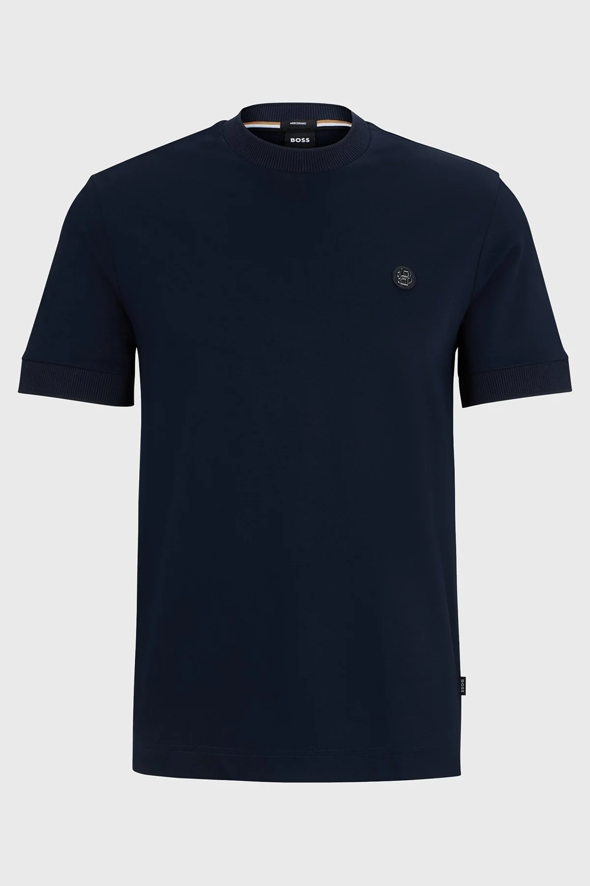 Boss Pamuklu Regular Fit Bisiklet Yaka Erkek T Shirt 50520298 404 LACİVERT - 5