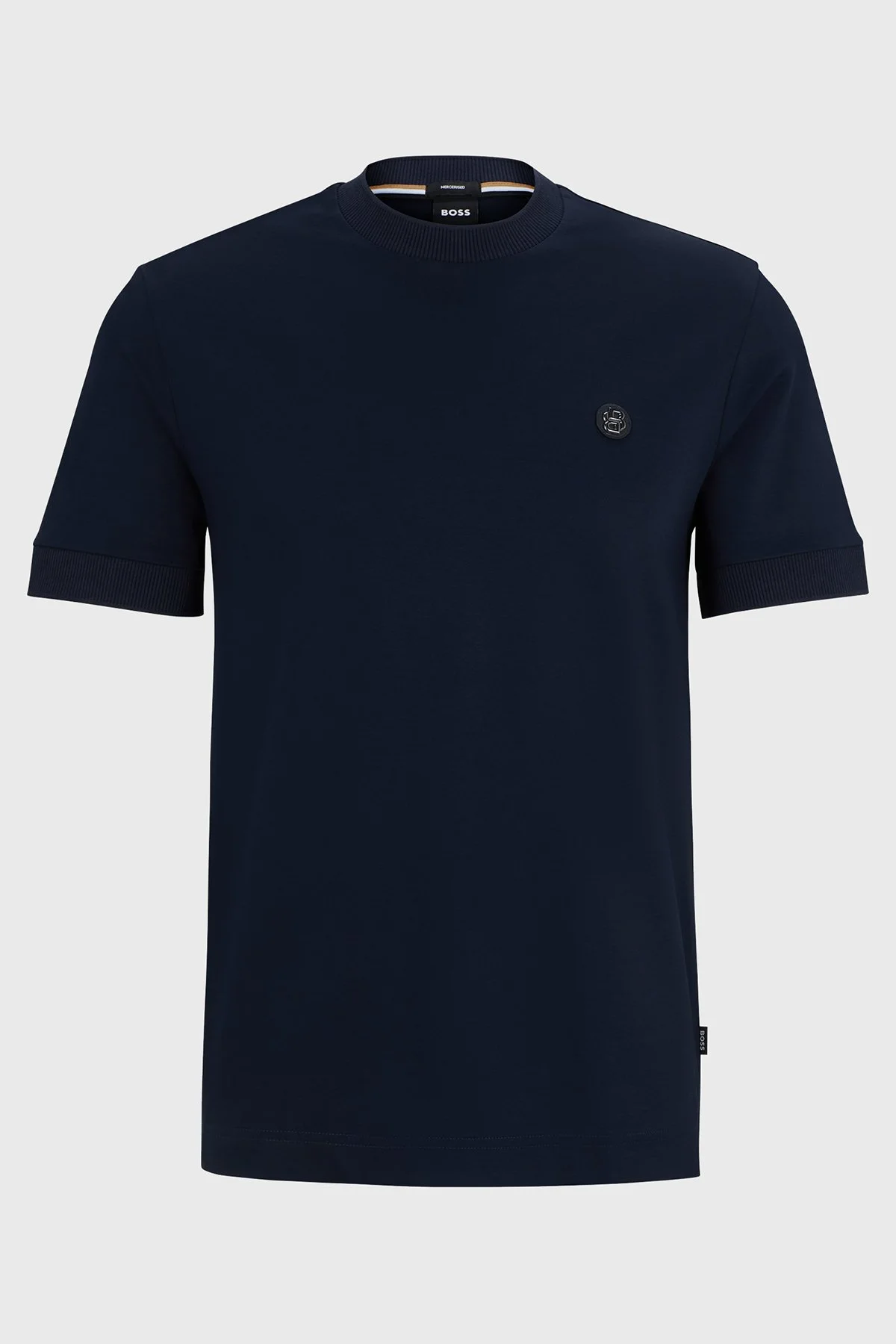 Boss Pamuklu Regular Fit Bisiklet Yaka Erkek T Shirt 50520298 404 LACİVERT - 5