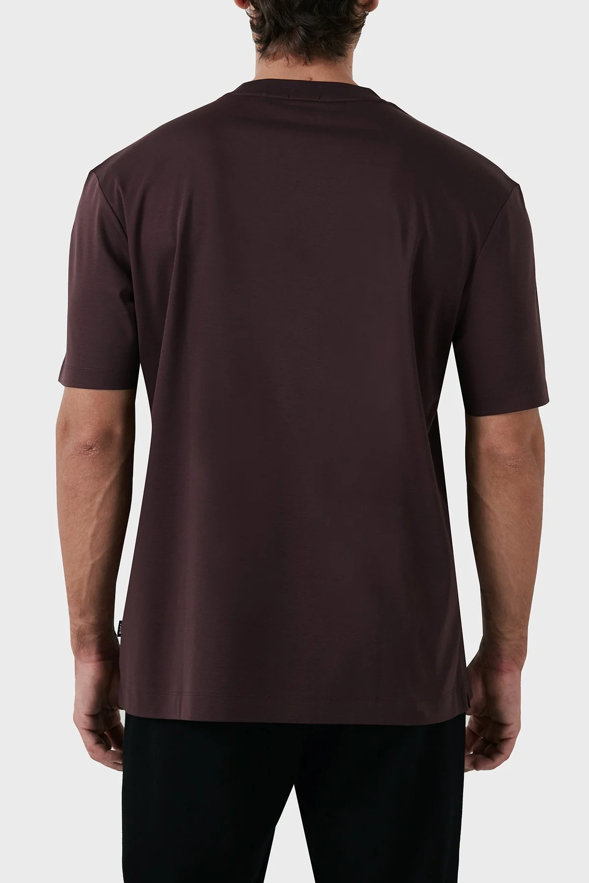 Boss Pamuklu Regular Fit Bisiklet Yaka Erkek T Shirt 50520298 642 BORDO - 2