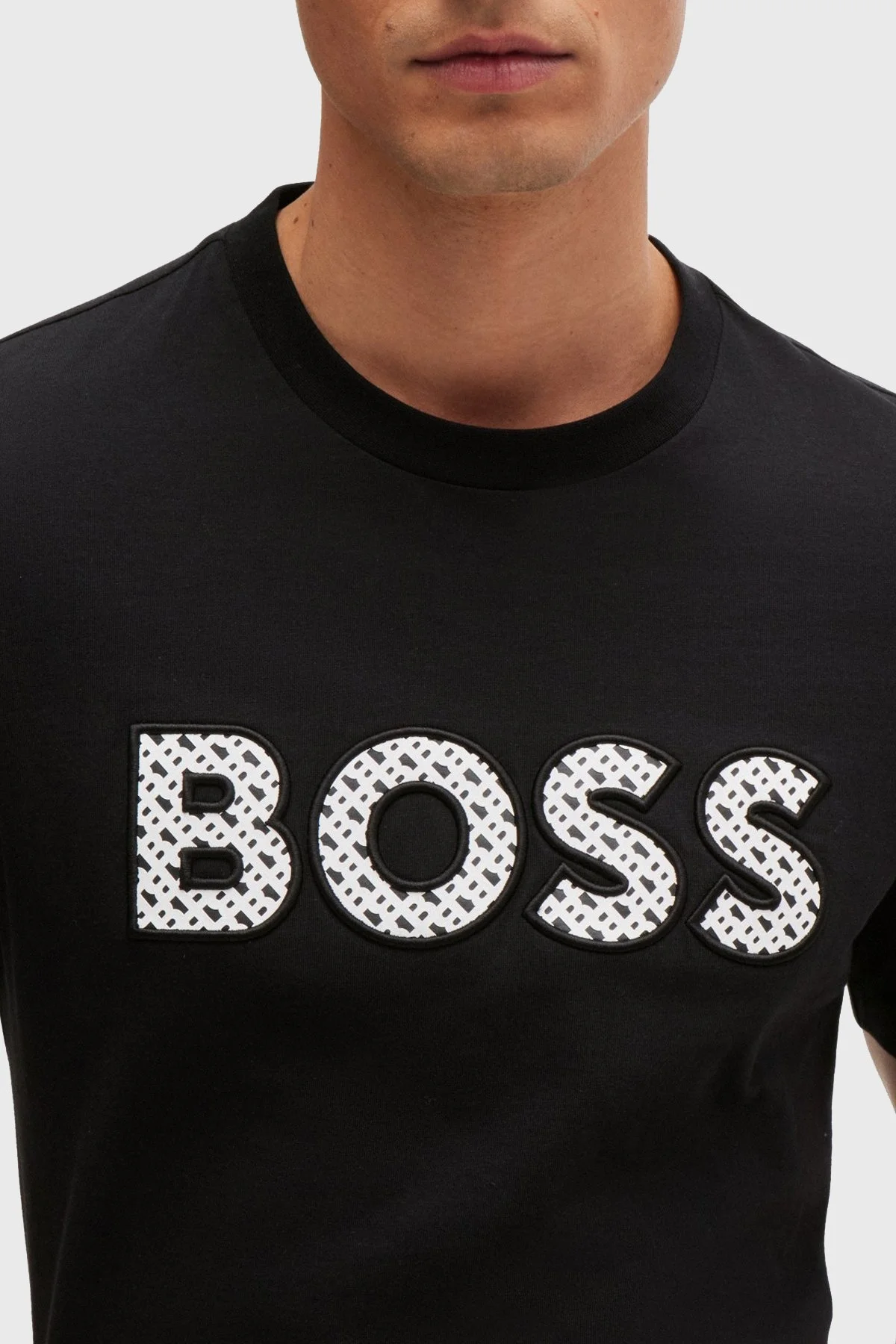 Boss Pamuklu Regular Fit Bisiklet Yaka Erkek T Shirt 50521520 002 SİYAH - 7