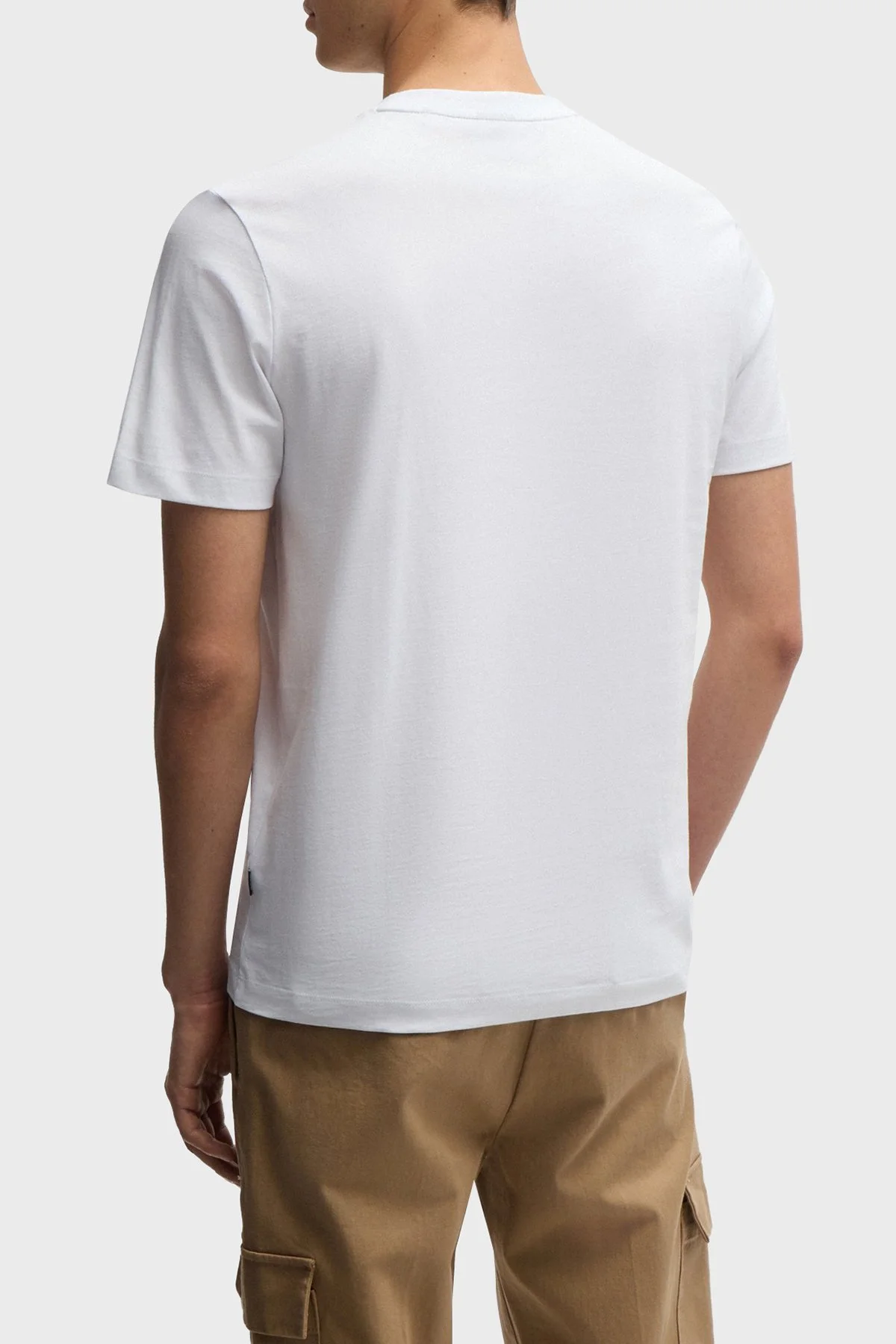 Boss Pamuklu Regular Fit Bisiklet Yaka Erkek T Shirt 50521520 101 BEYAZ - 2