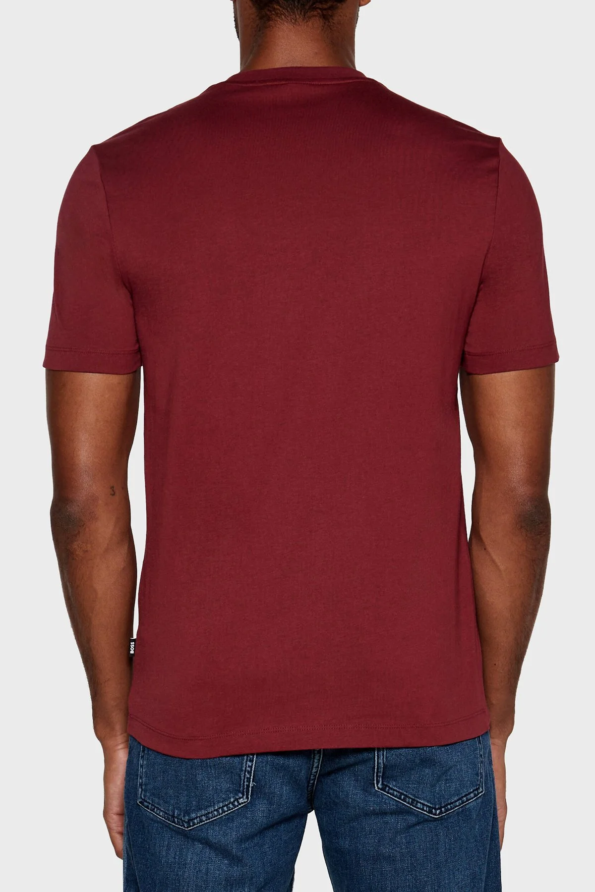Boss Pamuklu Regular Fit Bisiklet Yaka Erkek T Shirt 50521520 605 BORDO - 3