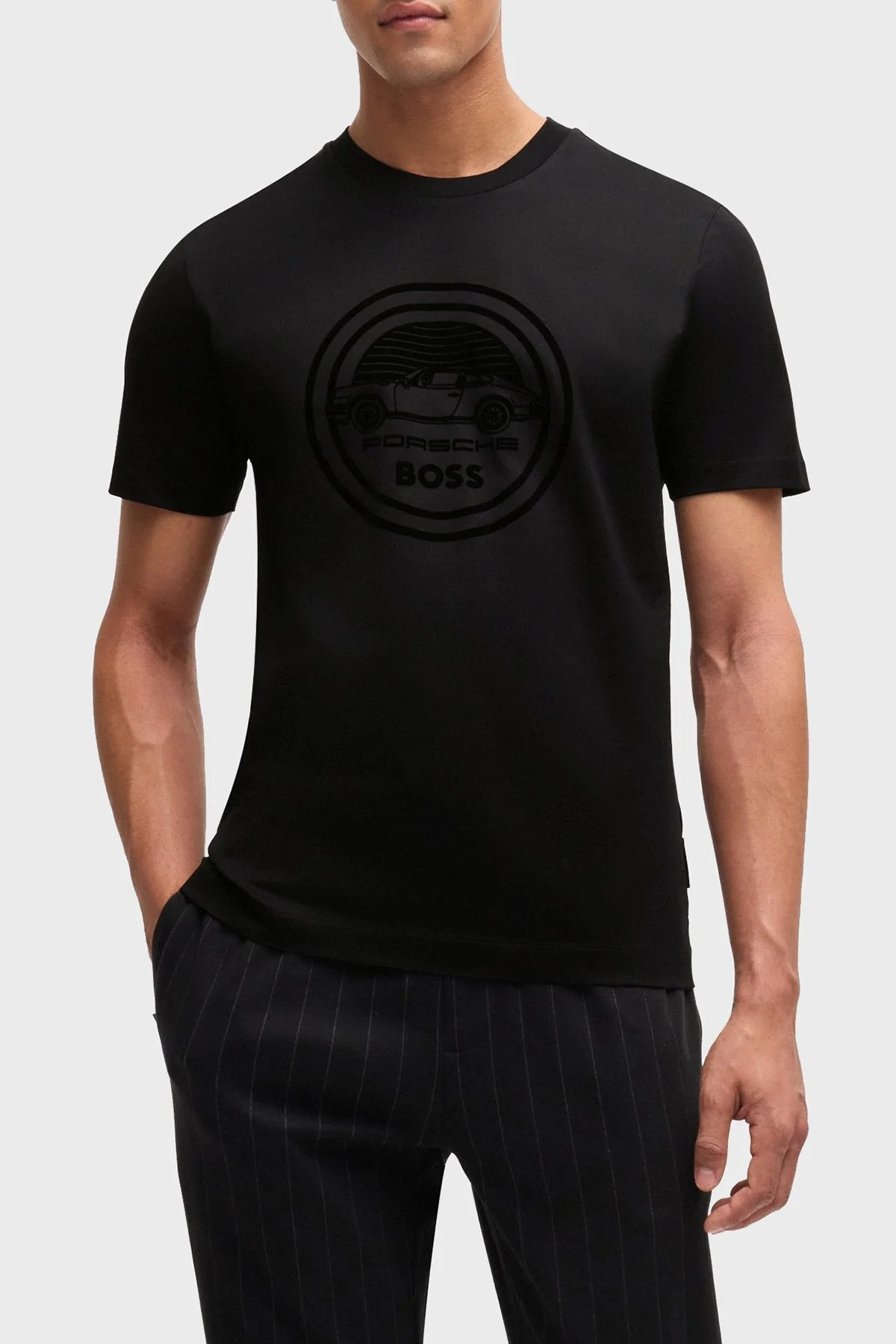 Boss Pamuklu Regular Fit Bisiklet Yaka Erkek T Shirt 50522795 001 SİYAH - 6