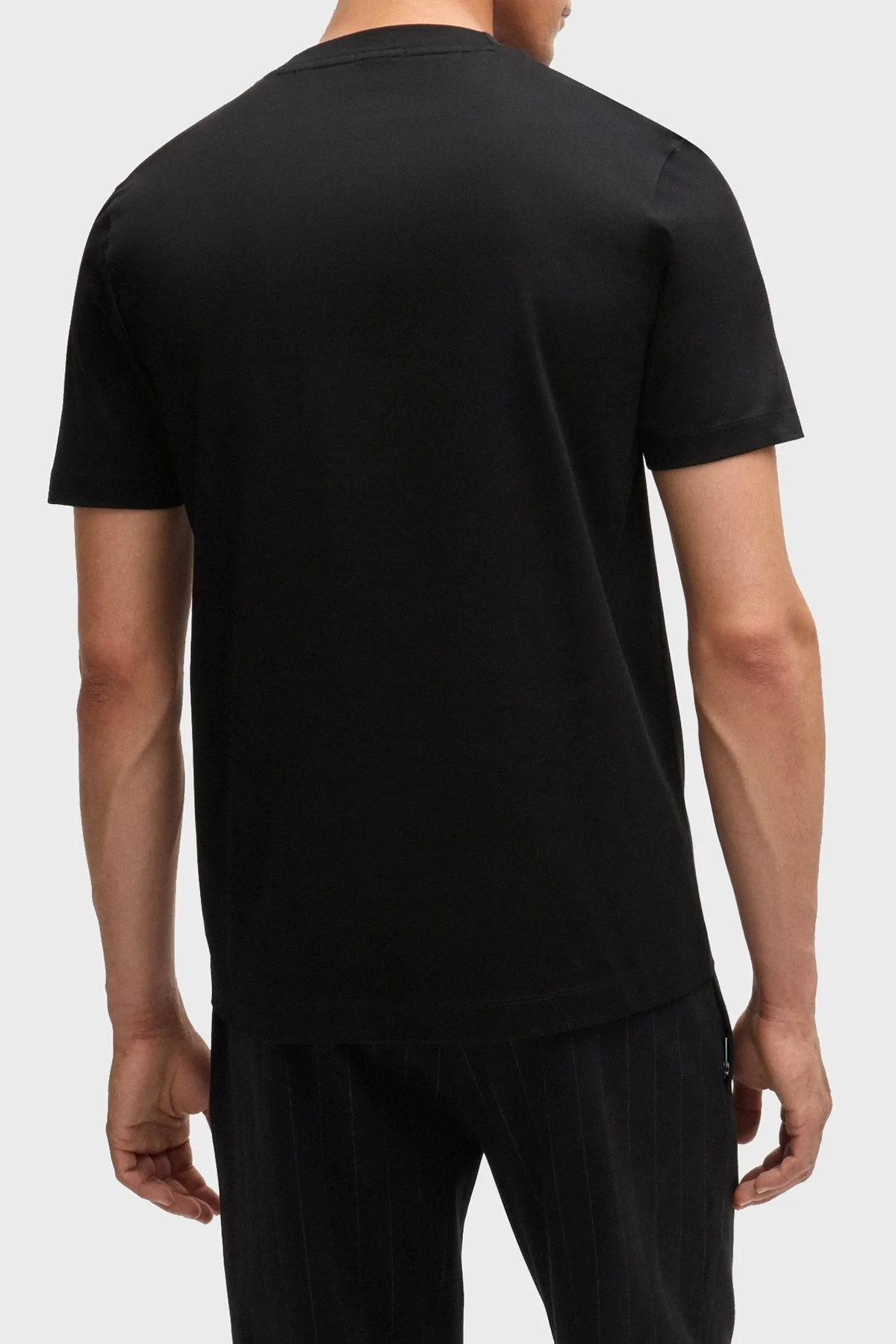 Boss Pamuklu Regular Fit Bisiklet Yaka Erkek T Shirt 50522795 001 SİYAH - 8