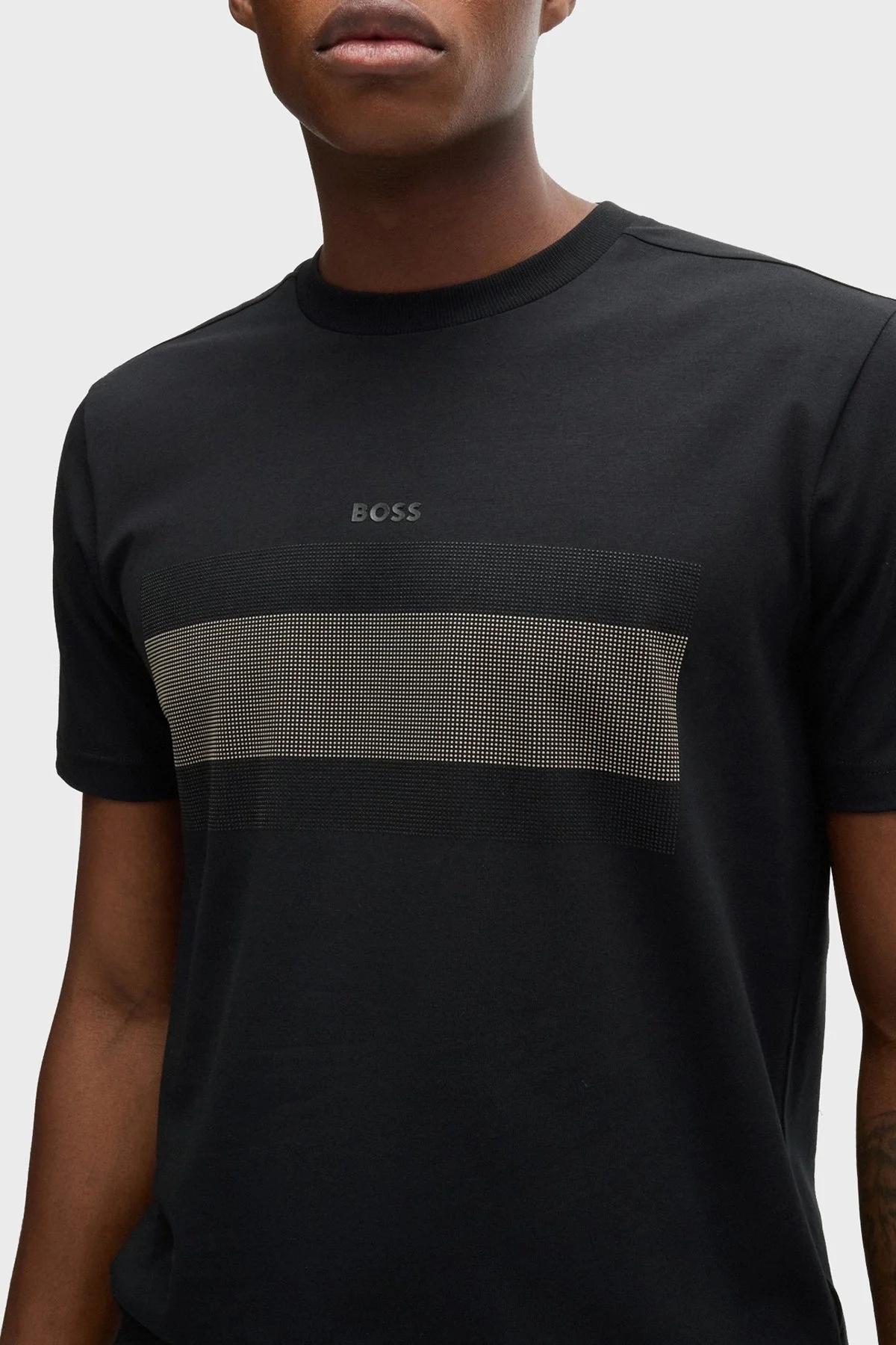 Boss Pamuklu Regular Fit Bisiklet Yaka Erkek T Shirt 50525224 001 SİYAH - 4