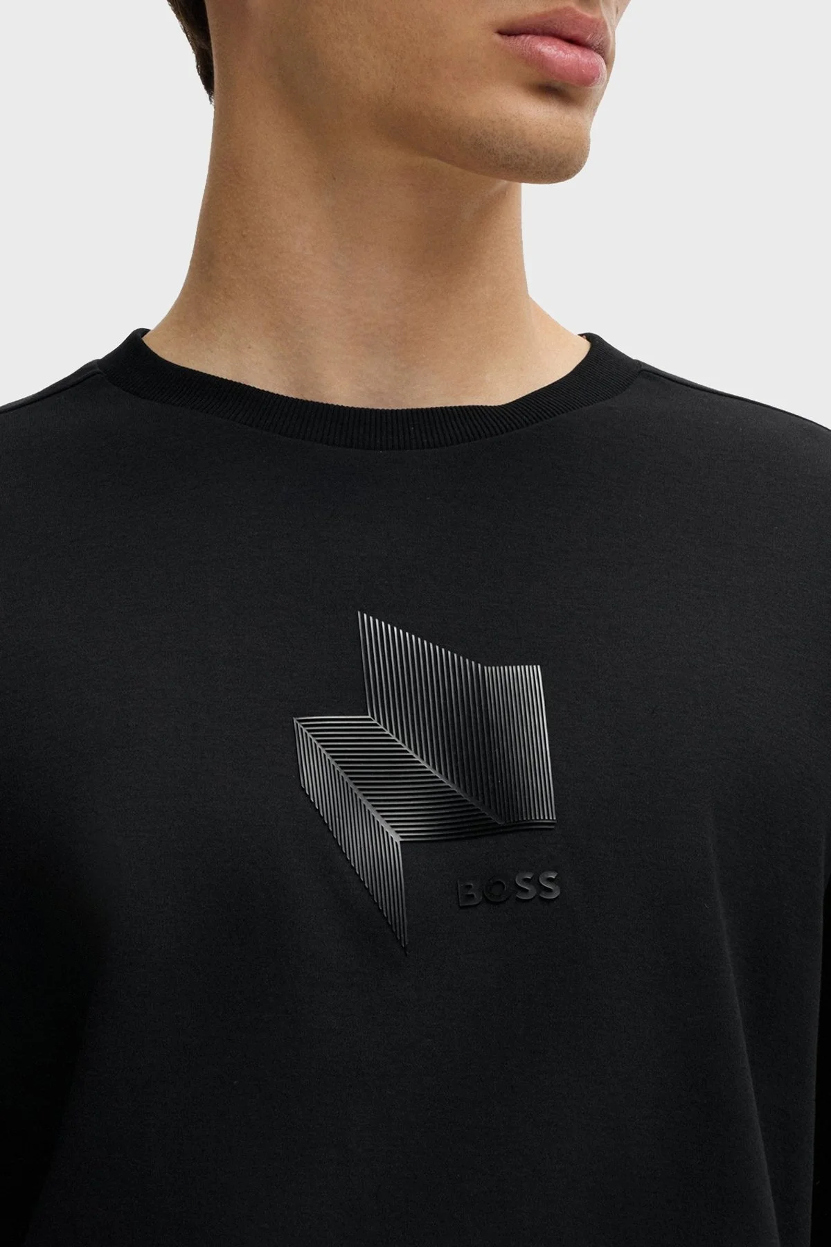 Boss Pamuklu Regular Fit Bisiklet Yaka Erkek T Shirt 50525231 001 SİYAH - 4