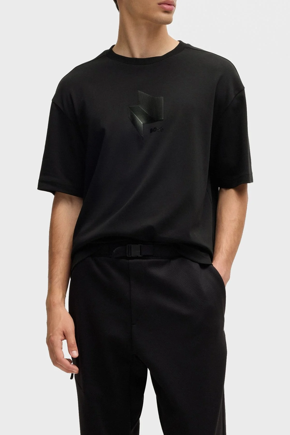 Boss Pamuklu Regular Fit Bisiklet Yaka Erkek T Shirt 50525231 001 SİYAH - 6