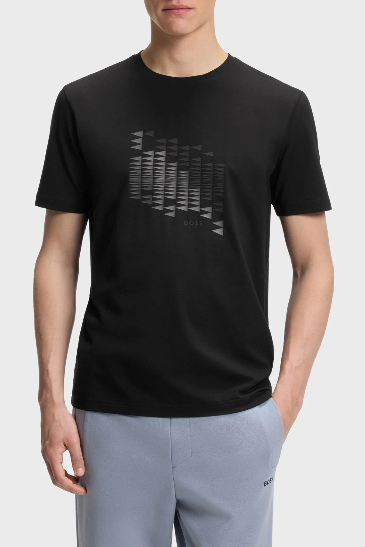 Boss Pamuklu Regular Fit Bisiklet Yaka Erkek T Shirt 50566853 001 Siyah - 1