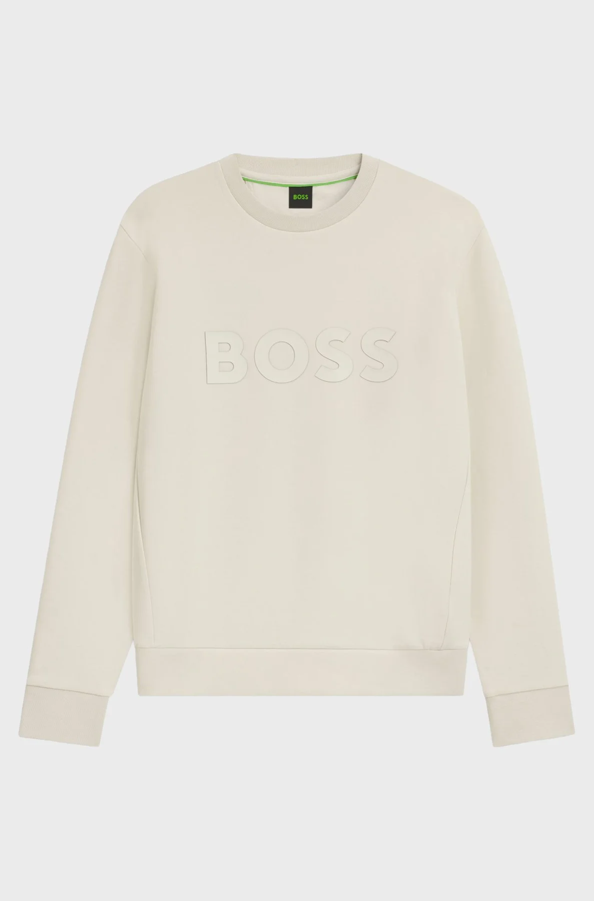 Boss Pamuklu Regular Fit Bisiklet Yaka Logolu Erkek Sweat 50506119 131 BEJ - 5