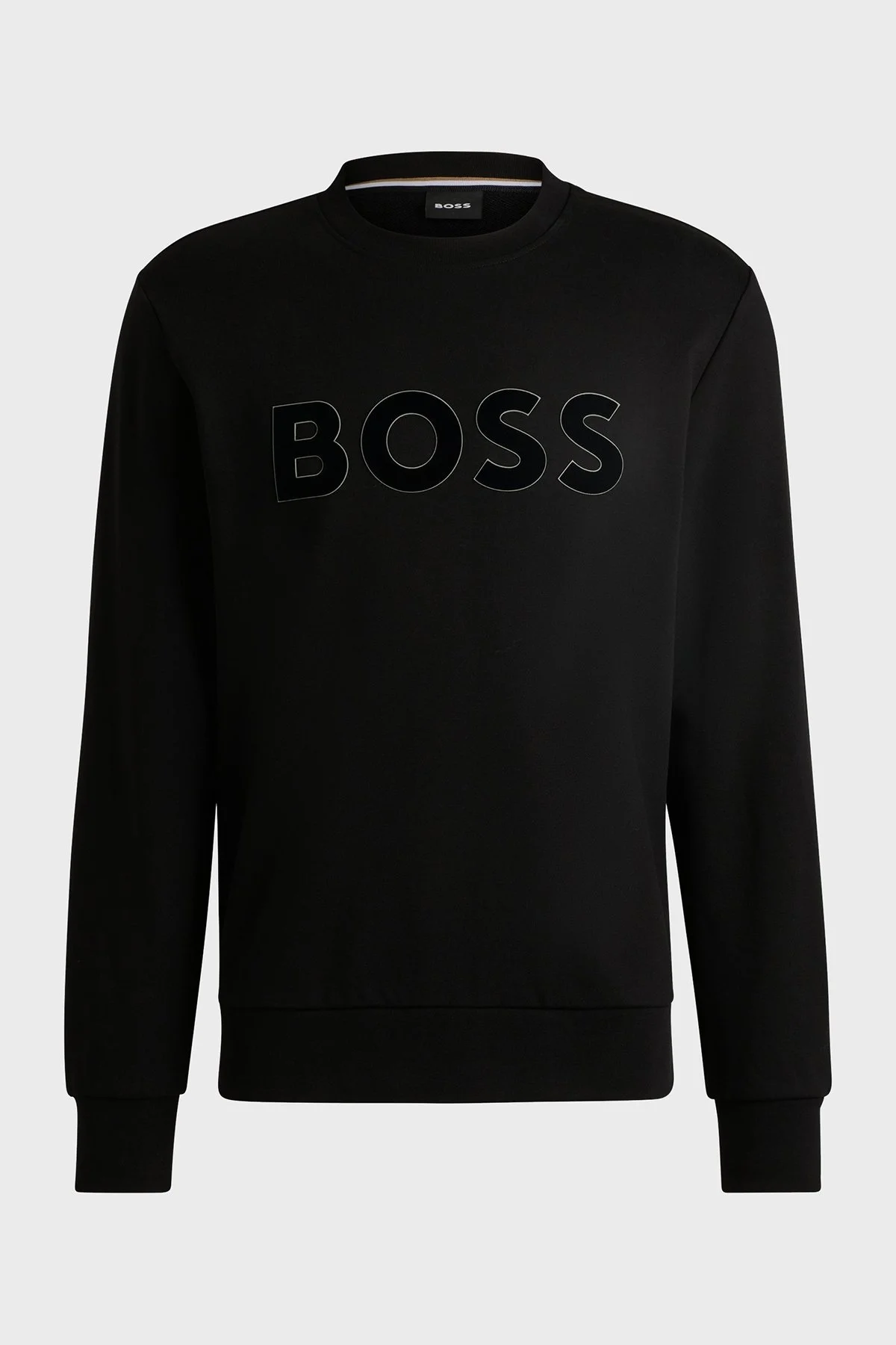 Boss Pamuklu Regular Fit Bisiklet Yaka Logolu Erkek Sweat 50524360 001 SİYAH - 5