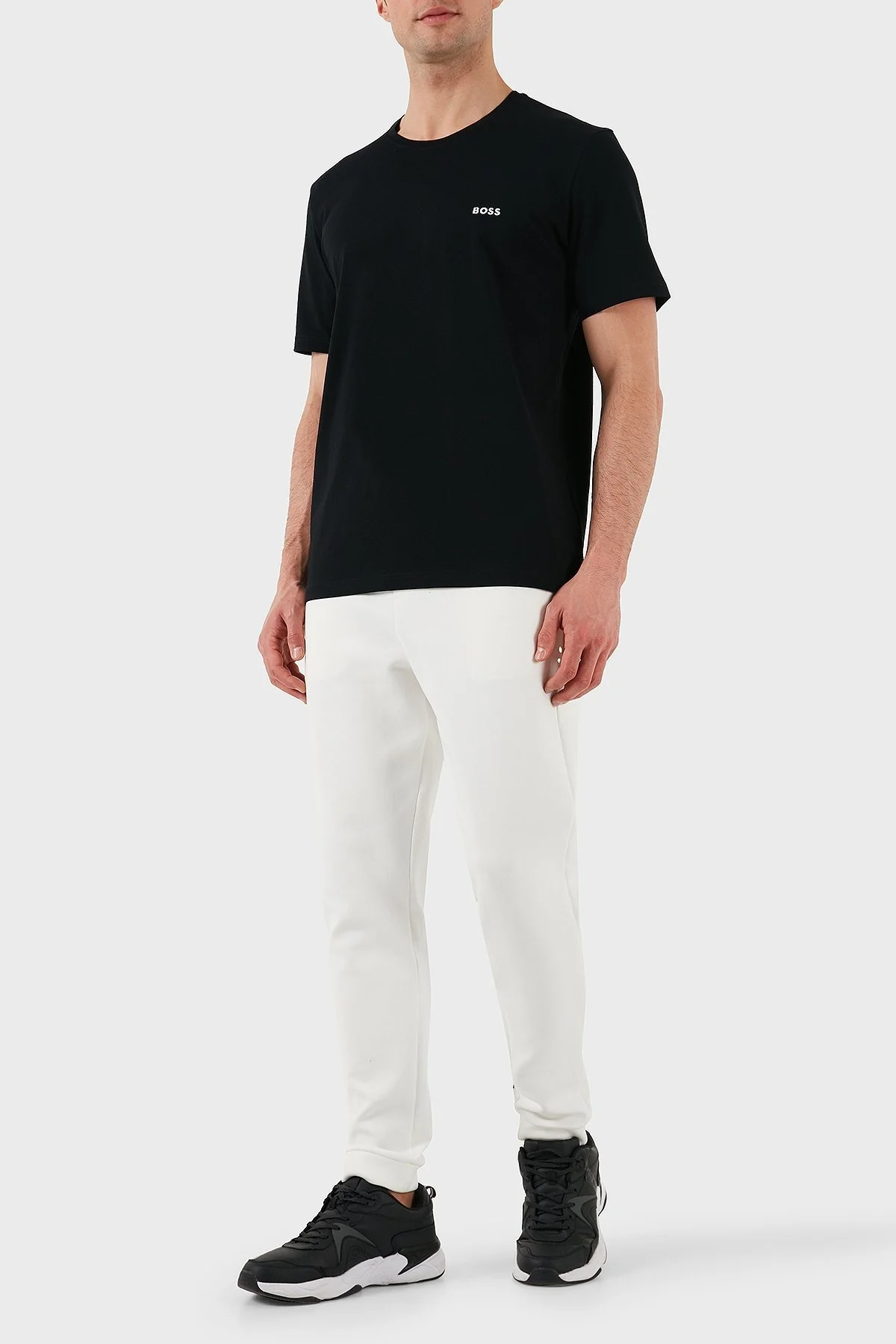 Boss Pamuklu Regular Fit Bisiklet Yaka Logolu Erkek T Shirt 50515312 006 SİYAH - 2