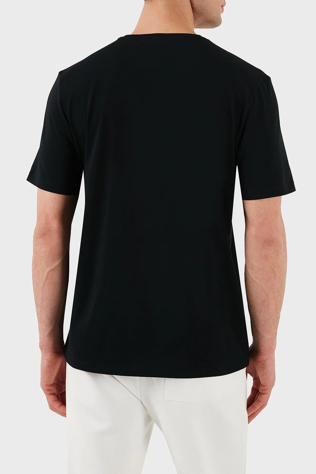 Boss Pamuklu Regular Fit Bisiklet Yaka Logolu Erkek T Shirt 50515312 006 SİYAH - 3