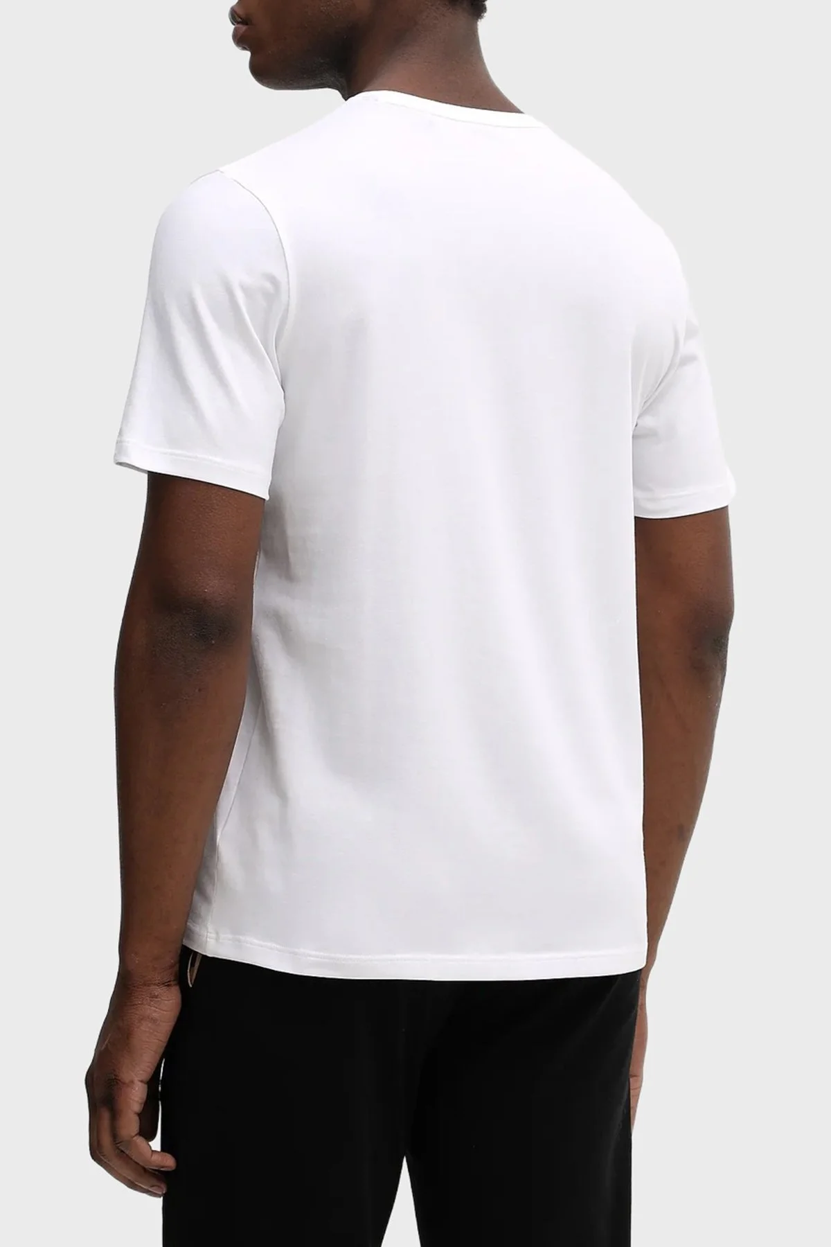 Boss Pamuklu Regular Fit Bisiklet Yaka Logolu Erkek T Shirt 50515312 100 BEYAZ - 3