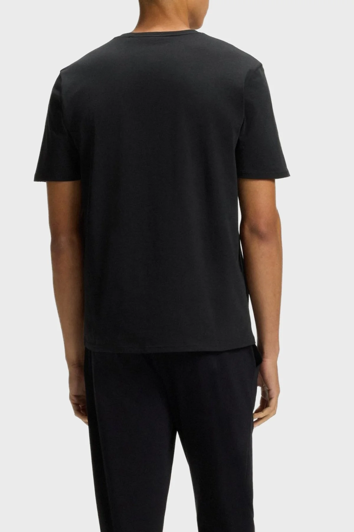 Boss Pamuklu Regular Fit Bisiklet Yaka Logolu Erkek T Shirt 50545930 001 SİYAH - 3