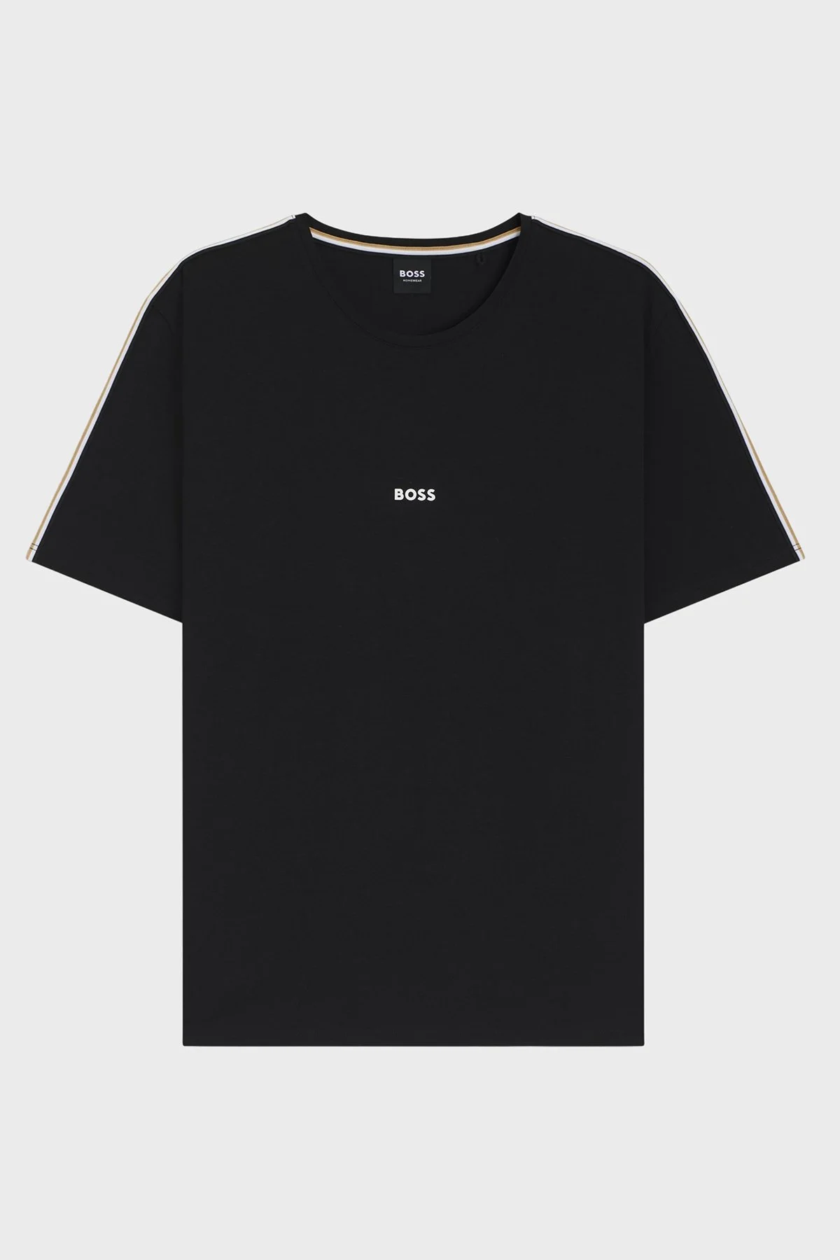 Boss Pamuklu Regular Fit Bisiklet Yaka Logolu Erkek T Shirt 50545930 001 SİYAH - 5