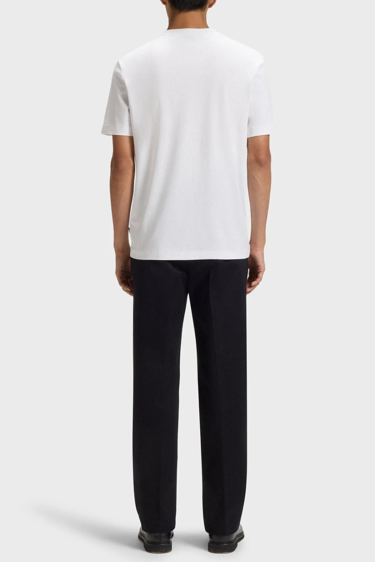 Boss Pamuklu Regular Fit Bisiklet Yaka Logolu Erkek T Shirt 50551902 100 BEYAZ - 3
