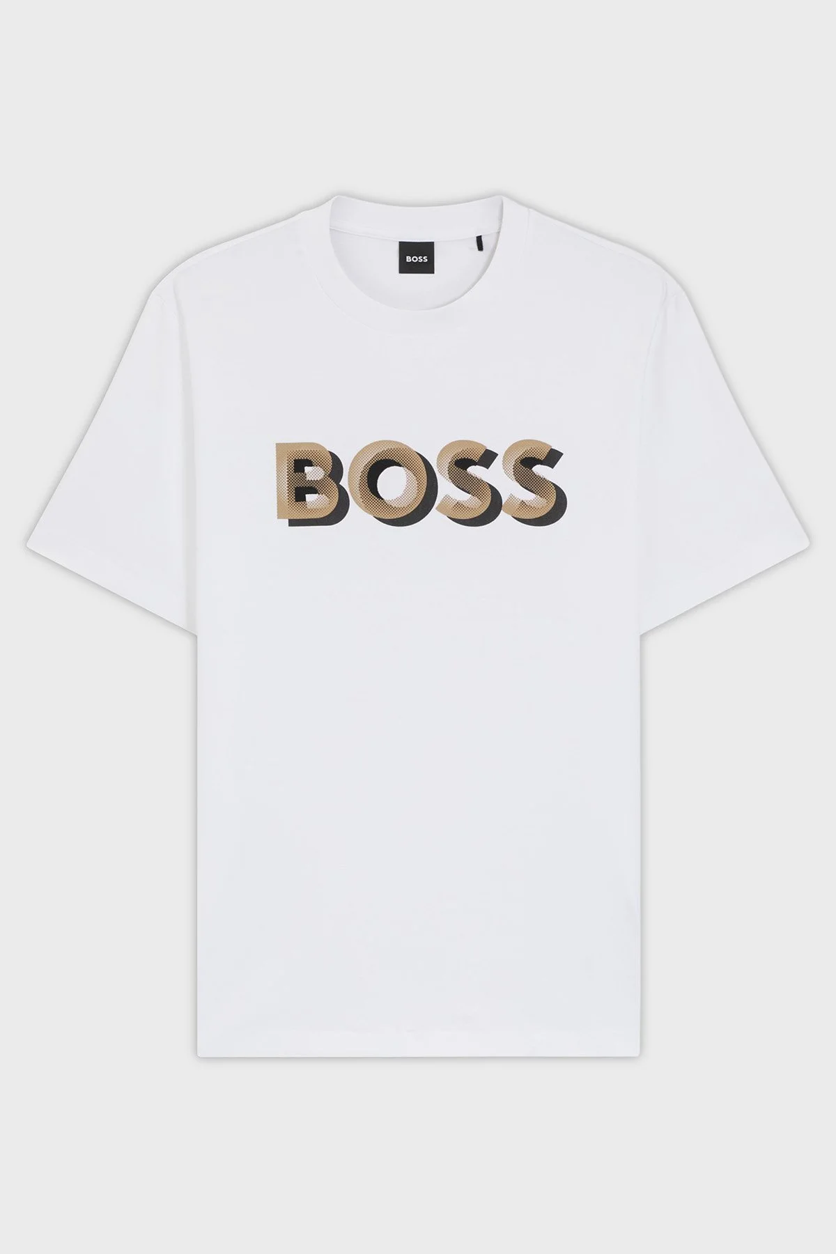 Boss Pamuklu Regular Fit Bisiklet Yaka Logolu Erkek T Shirt 50551902 100 BEYAZ - 5