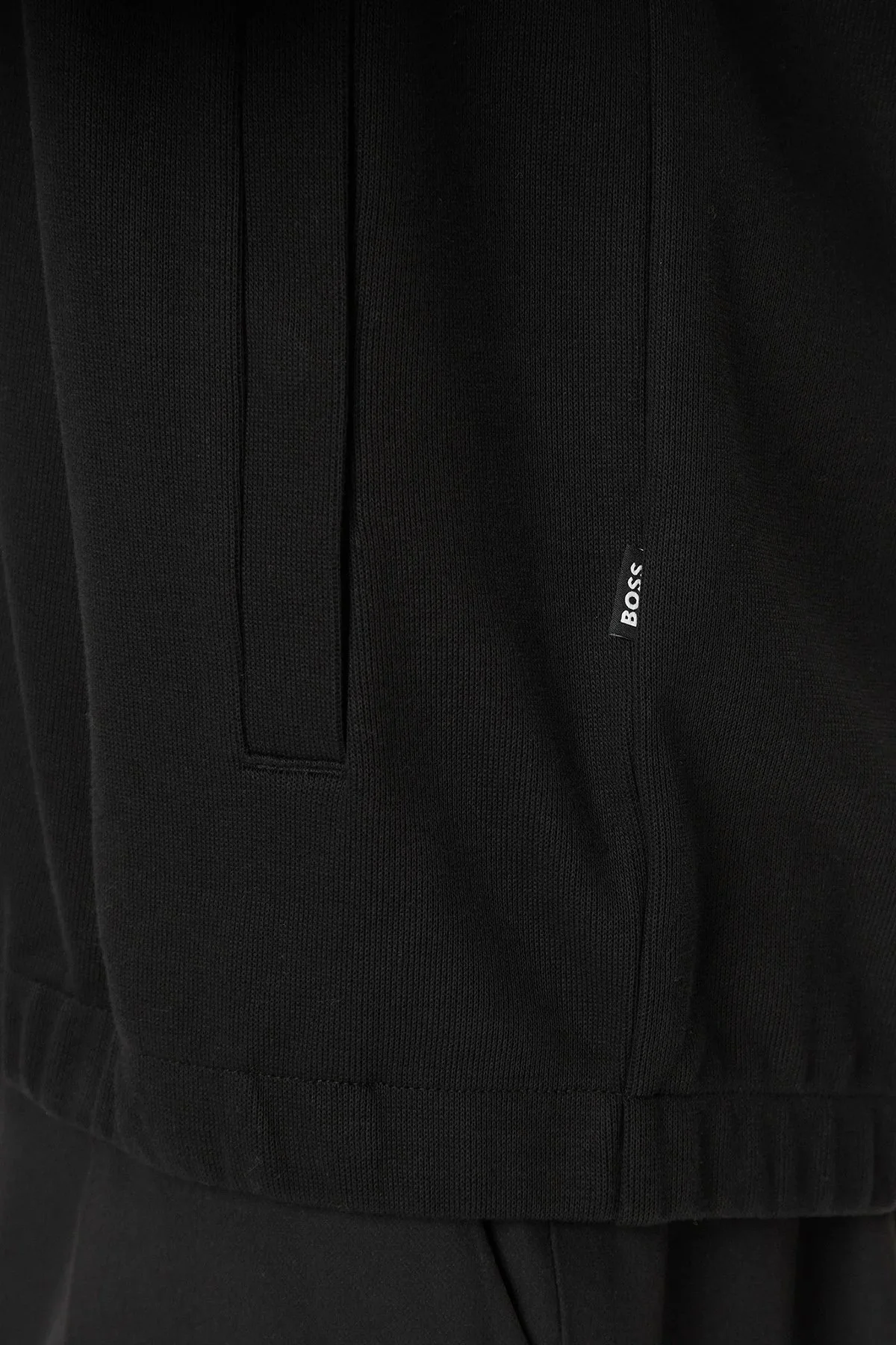 Boss Pamuklu Regular Fit Ceket Yaka Logolu Fermuarlı Erkek Sweat 50556971 002 SİYAH - 5