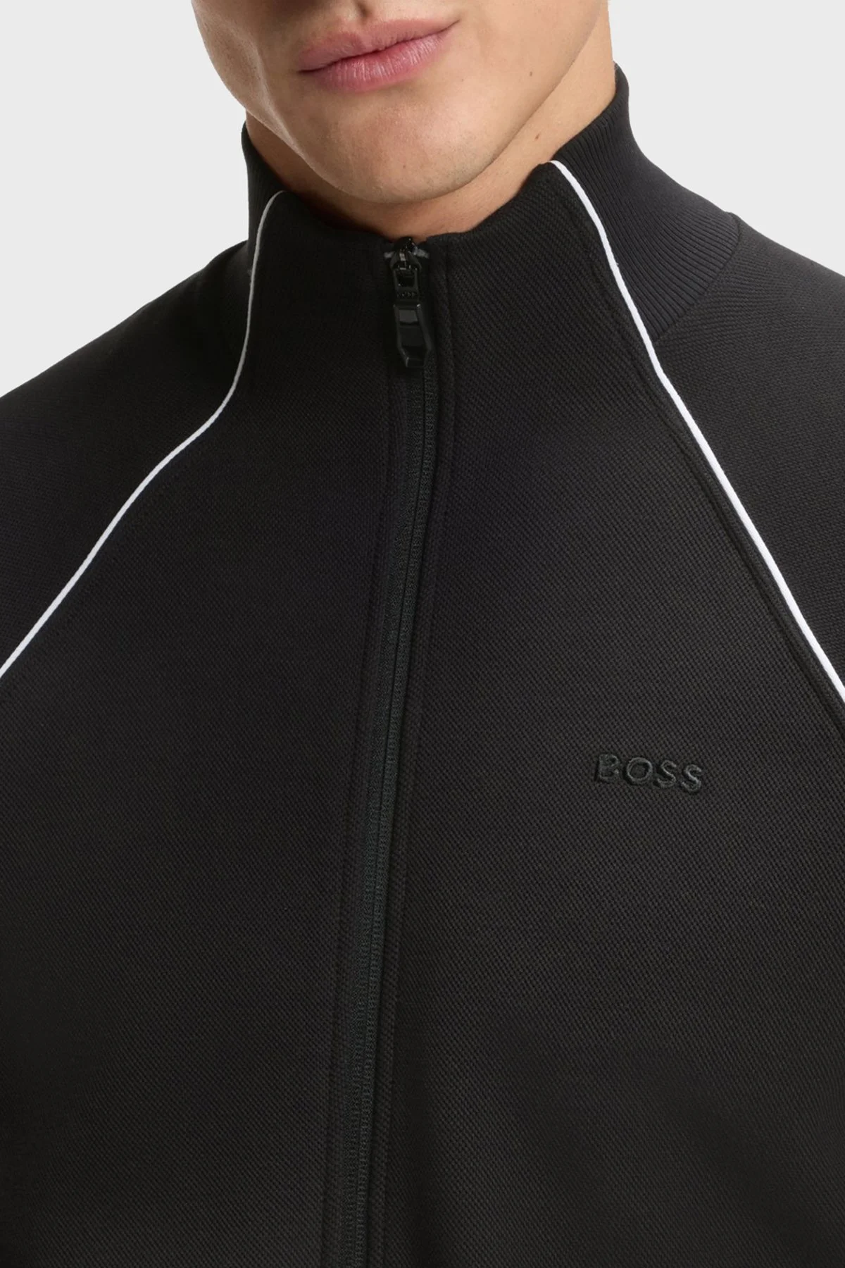 Boss Pamuklu Regular Fit Çizgi Detaylı Erkek Eşofman Takımı 50555906 001 SİYAH - 4