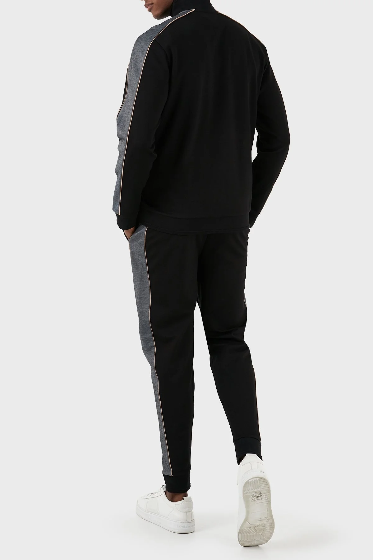 Boss Pamuklu Regular Fit Dik Yaka Erkek Eşofman Takımı 50511040 001 SİYAH - 8