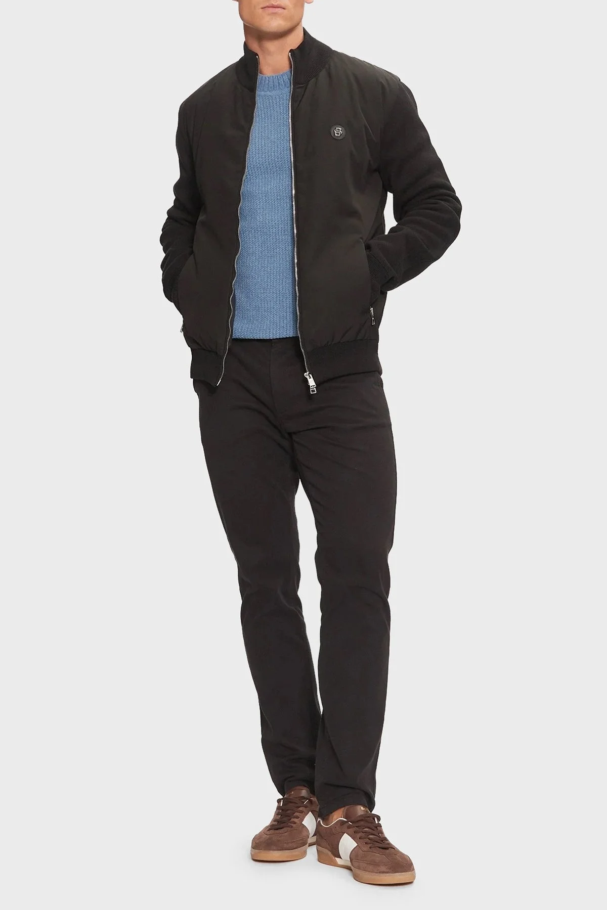 Boss Pamuklu Regular Fit Dik Yaka Fermuarlı Erkek Ceket 50519620 001 SİYAH - 2