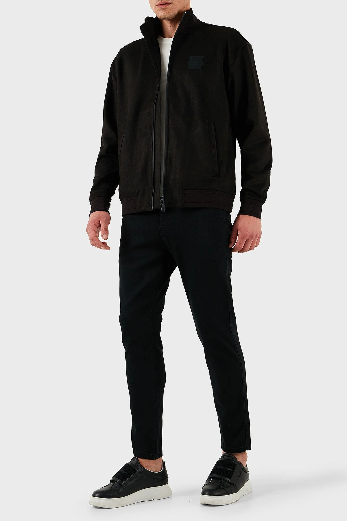 Boss Pamuklu Regular Fit Dik Yaka Fermuarlı Erkek Sweat 50531043 001 SİYAH - 2