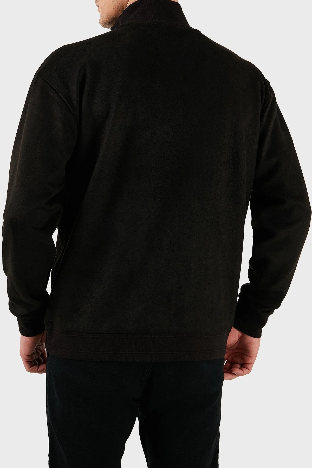 Boss Pamuklu Regular Fit Dik Yaka Fermuarlı Erkek Sweat 50531043 001 SİYAH - 3