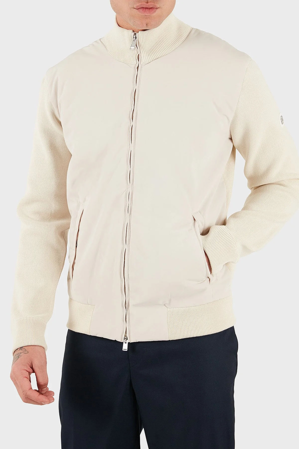 Boss Pamuklu Regular Fit Dik Yaka Logolu Erkek Ceket 50560875 131 BEJ - 1