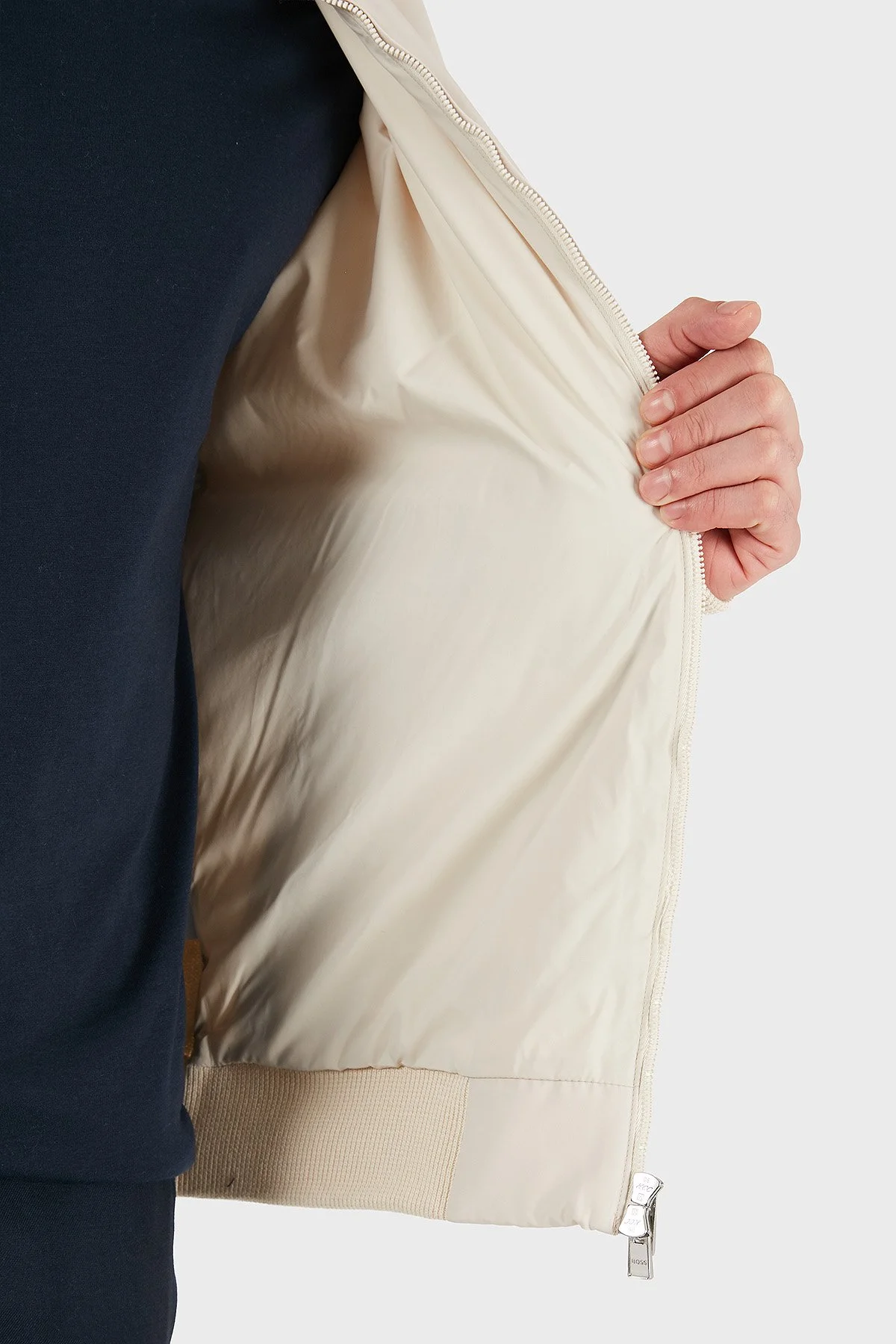 Boss Pamuklu Regular Fit Dik Yaka Logolu Erkek Ceket 50560875 131 BEJ - 7