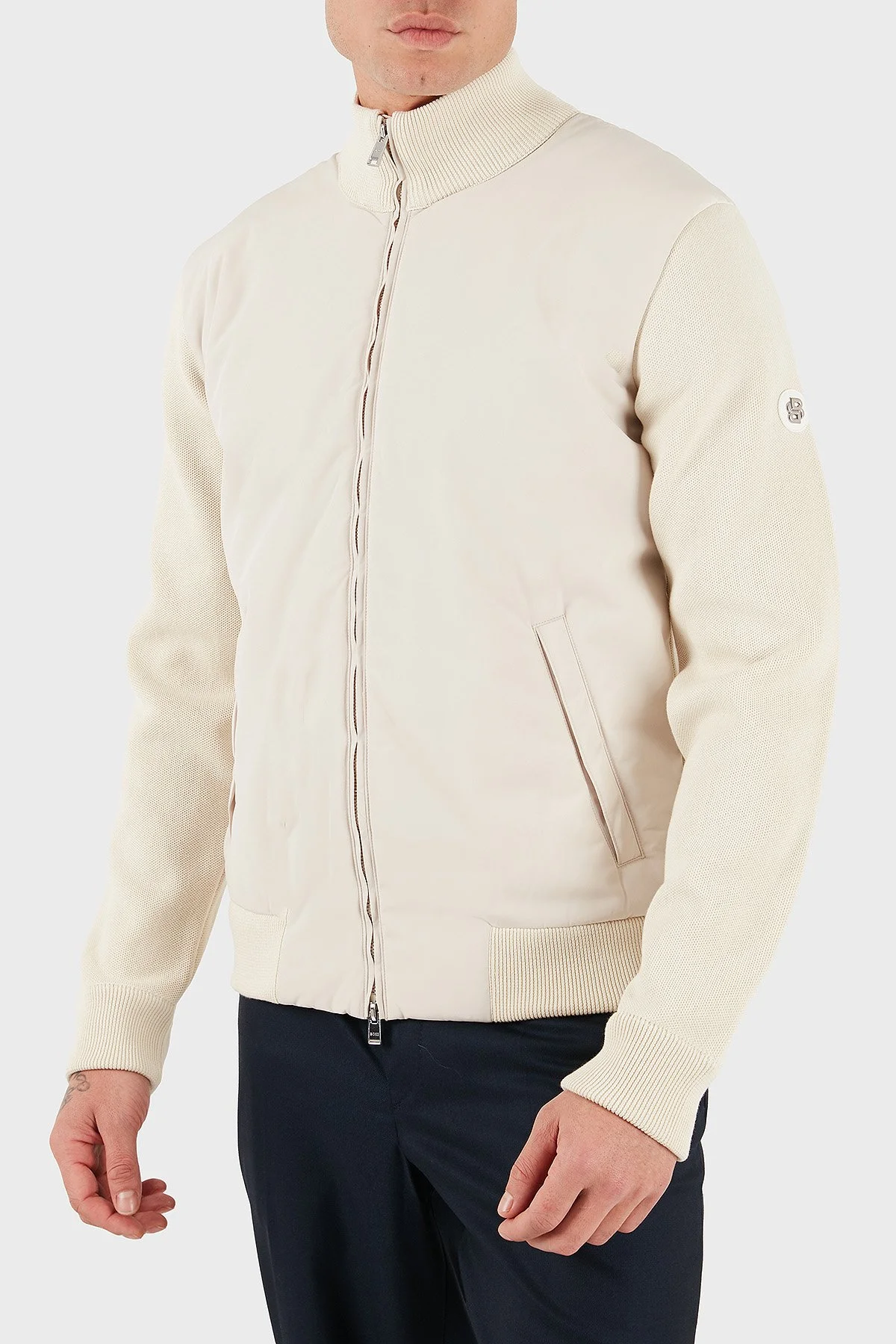 Boss Pamuklu Regular Fit Dik Yaka Logolu Erkek Ceket 50560875 131 BEJ - 6