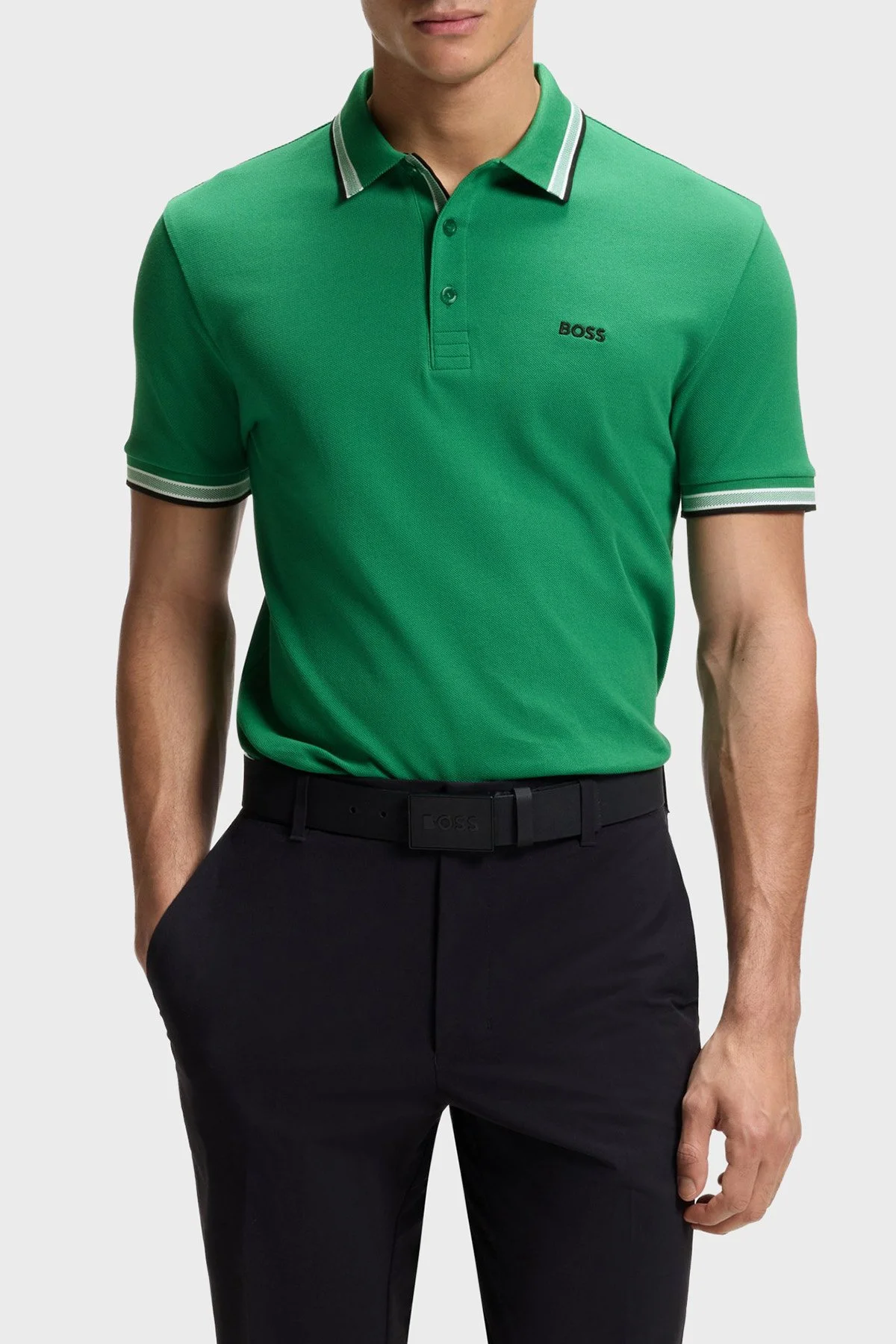 Boss Pamuklu Regular Fit Düğmeli Erkek Polo 50469055 320 YEŞİL - 1