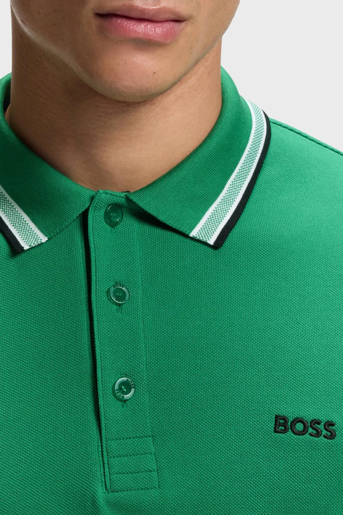Boss Pamuklu Regular Fit Düğmeli Erkek Polo 50469055 320 YEŞİL - 4