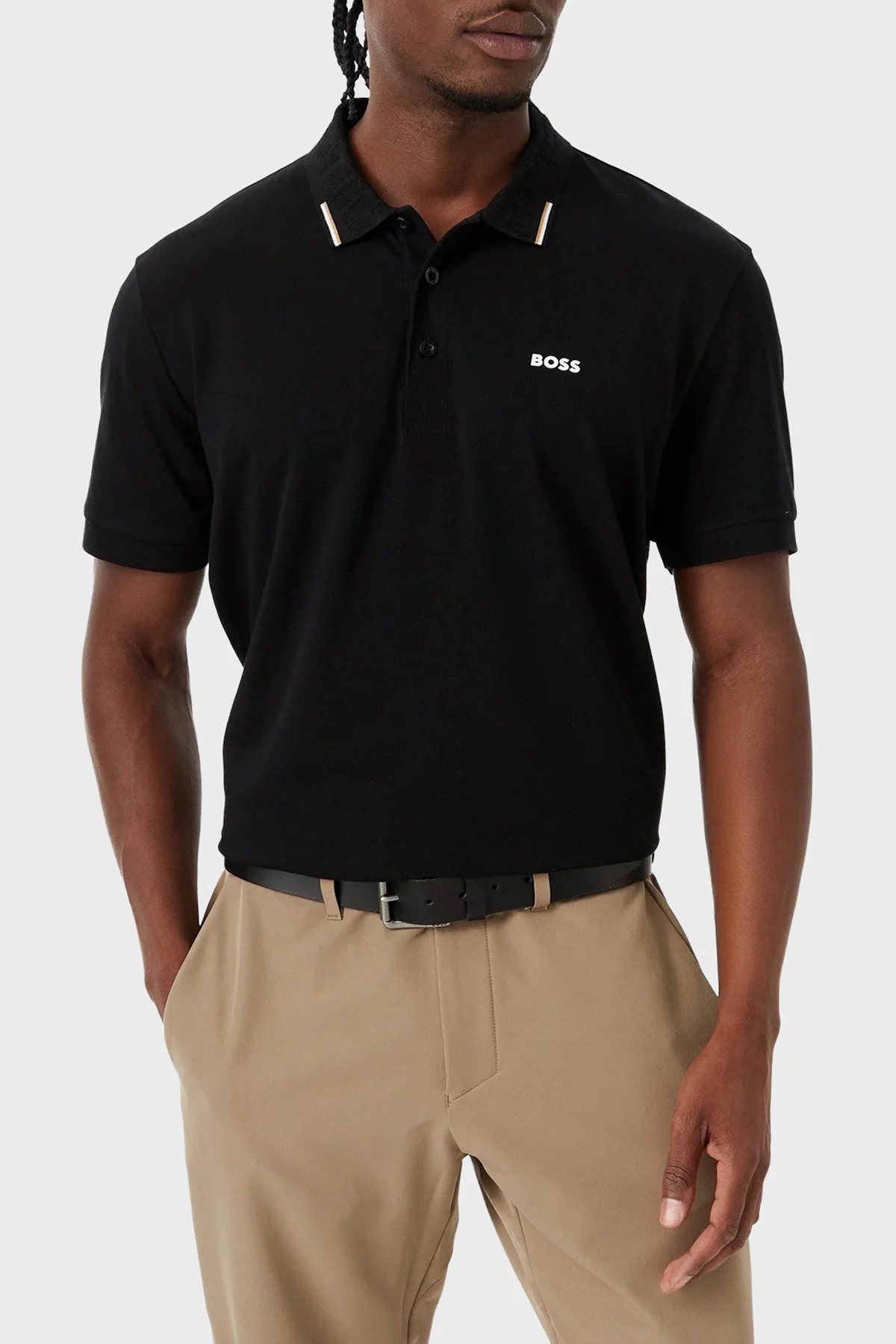 Boss Pamuklu Regular Fit Düğmeli Erkek Polo 50564779 001 Siyah - 1