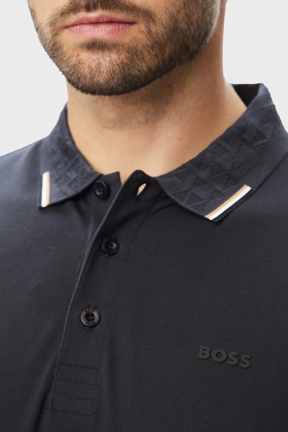 Boss Pamuklu Regular Fit Düğmeli Erkek Polo 50564779 402 Lacivert - 4