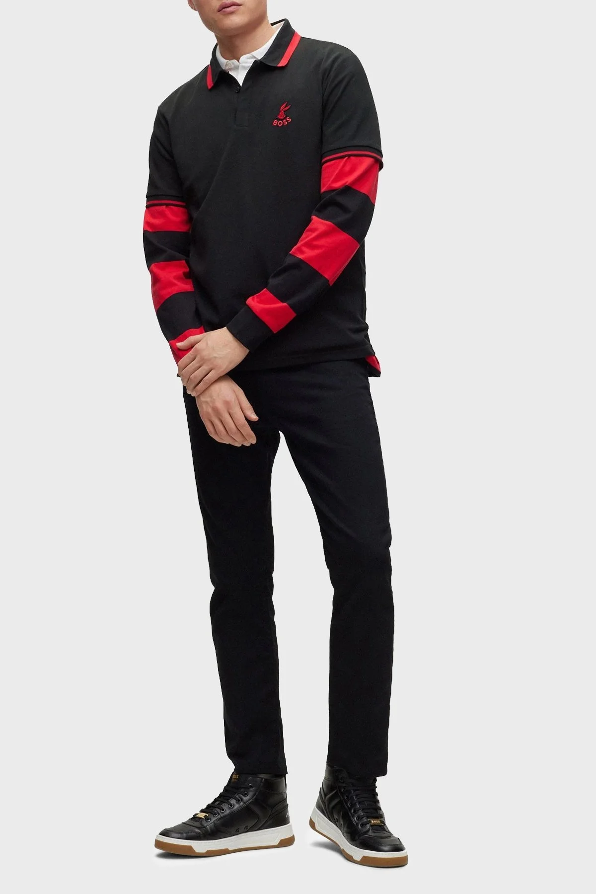 Boss Pamuklu Regular Fit Düğmeli Erkek Polo T Shirt 50485406 001 SİYAH - 2