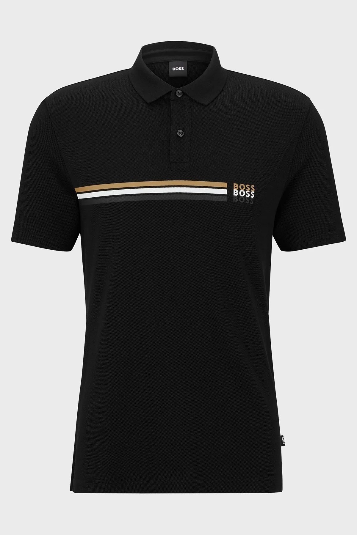 Boss Pamuklu Regular Fit Düğmeli Erkek Polo T Shirt 50488266 001 SİYAH - 4