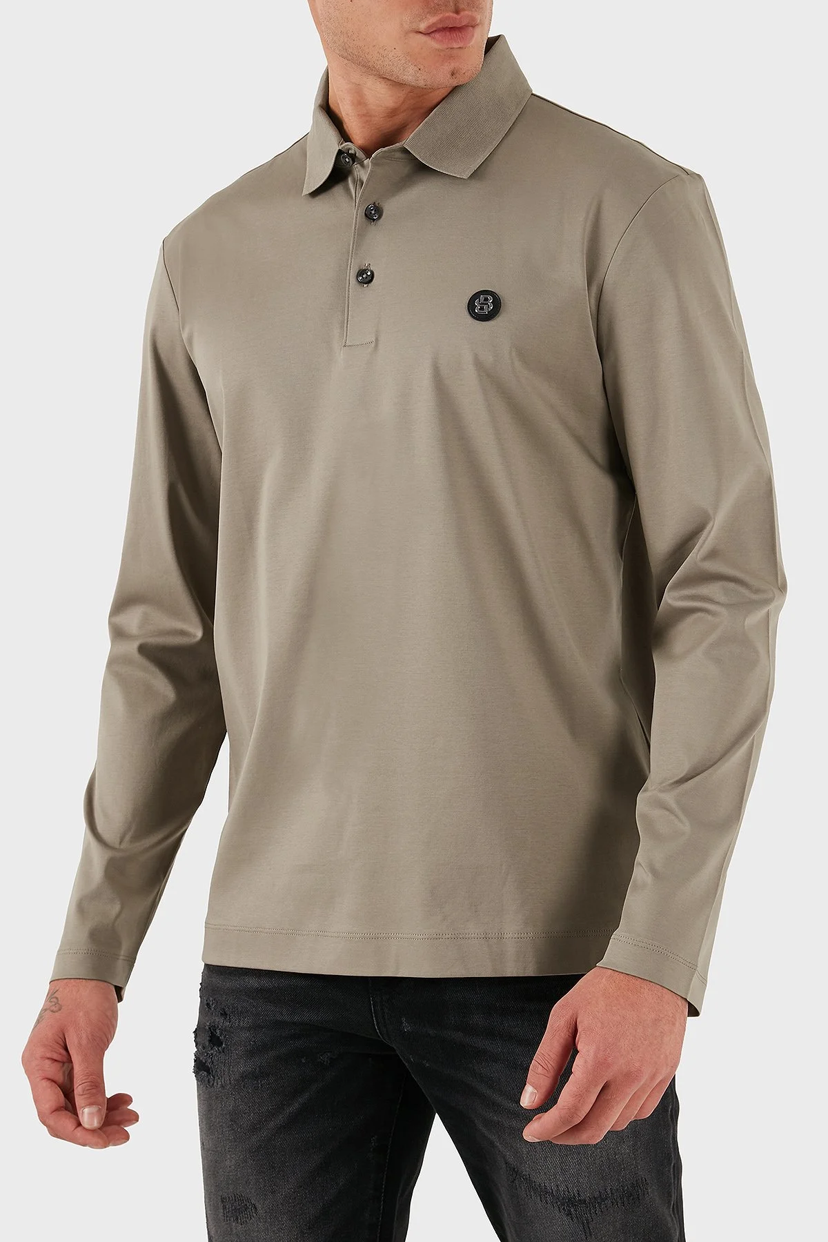 Boss Pamuklu Regular Fit Düğmeli Erkek Polo Yaka Sweat 50523917 245 HAKİ - 1