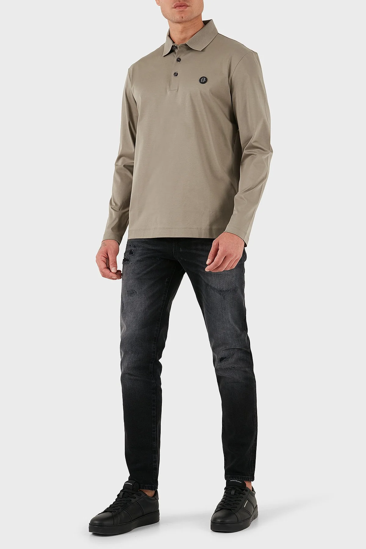 Boss Pamuklu Regular Fit Düğmeli Erkek Polo Yaka Sweat 50523917 245 HAKİ - 2