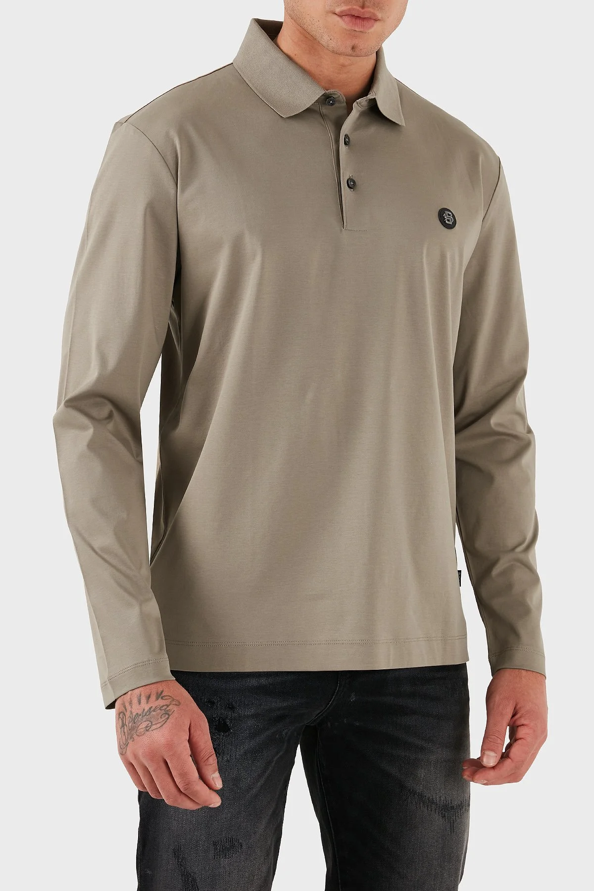 Boss Pamuklu Regular Fit Düğmeli Erkek Polo Yaka Sweat 50523917 245 HAKİ - 4
