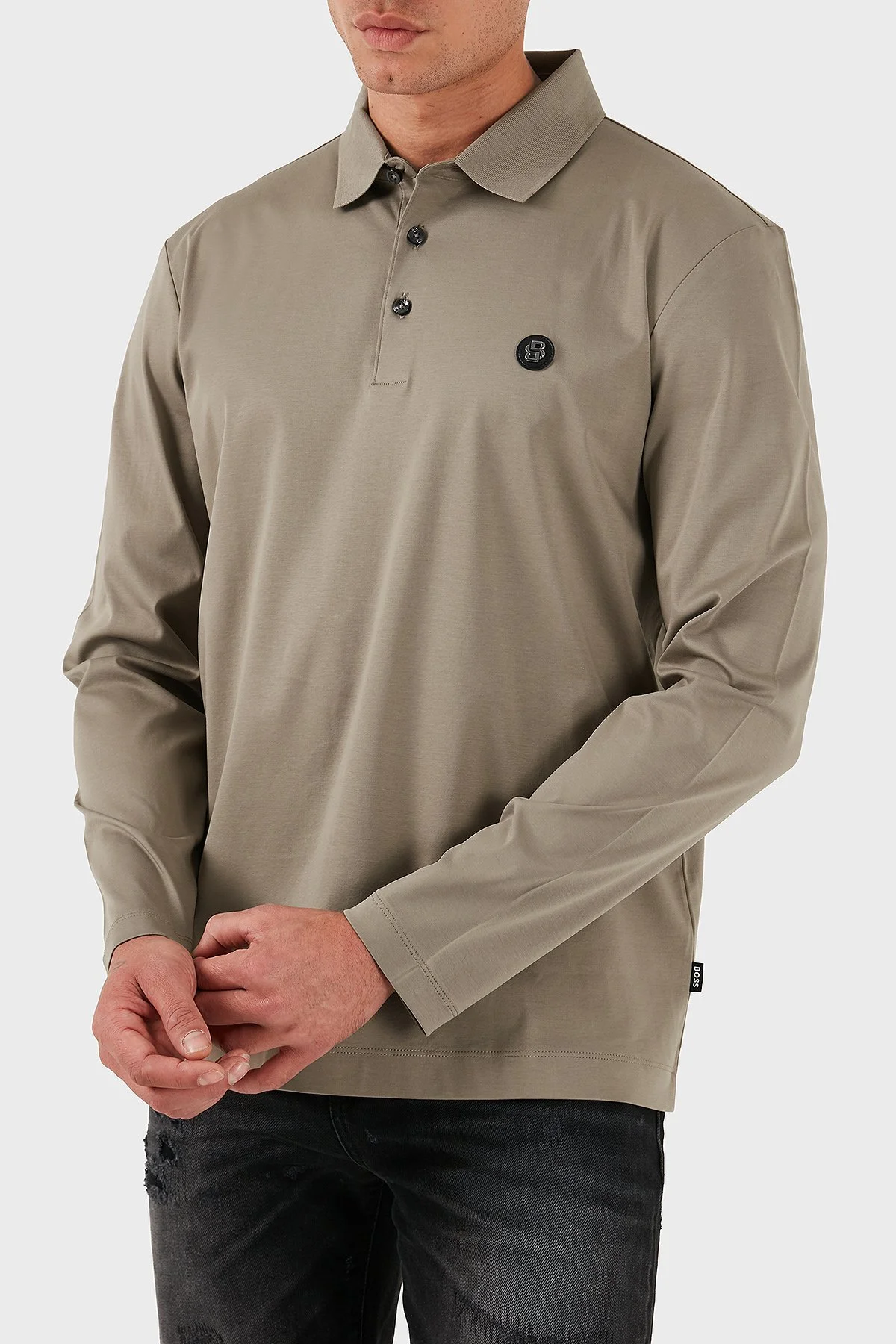 Boss Pamuklu Regular Fit Düğmeli Erkek Polo Yaka Sweat 50523917 245 HAKİ - 5