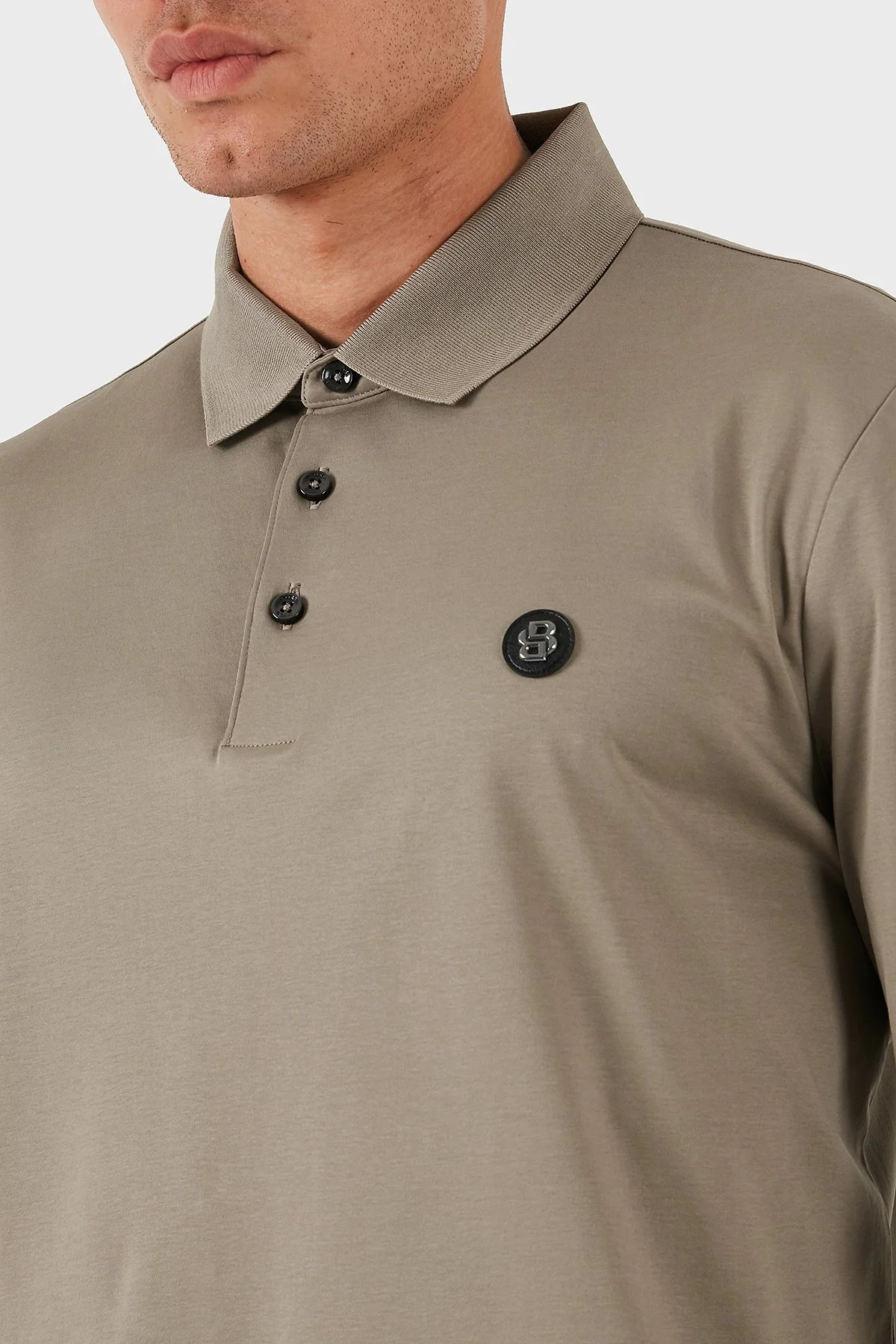 Boss Pamuklu Regular Fit Düğmeli Erkek Polo Yaka Sweat 50523917 245 HAKİ - 6