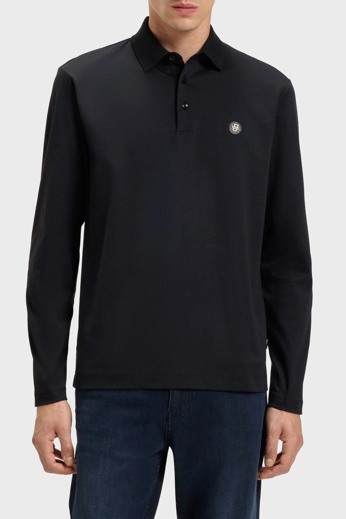 Boss Pamuklu Regular Fit Düğmeli Erkek Polo Yaka Sweat 50523917 406 LACİVERT - 1