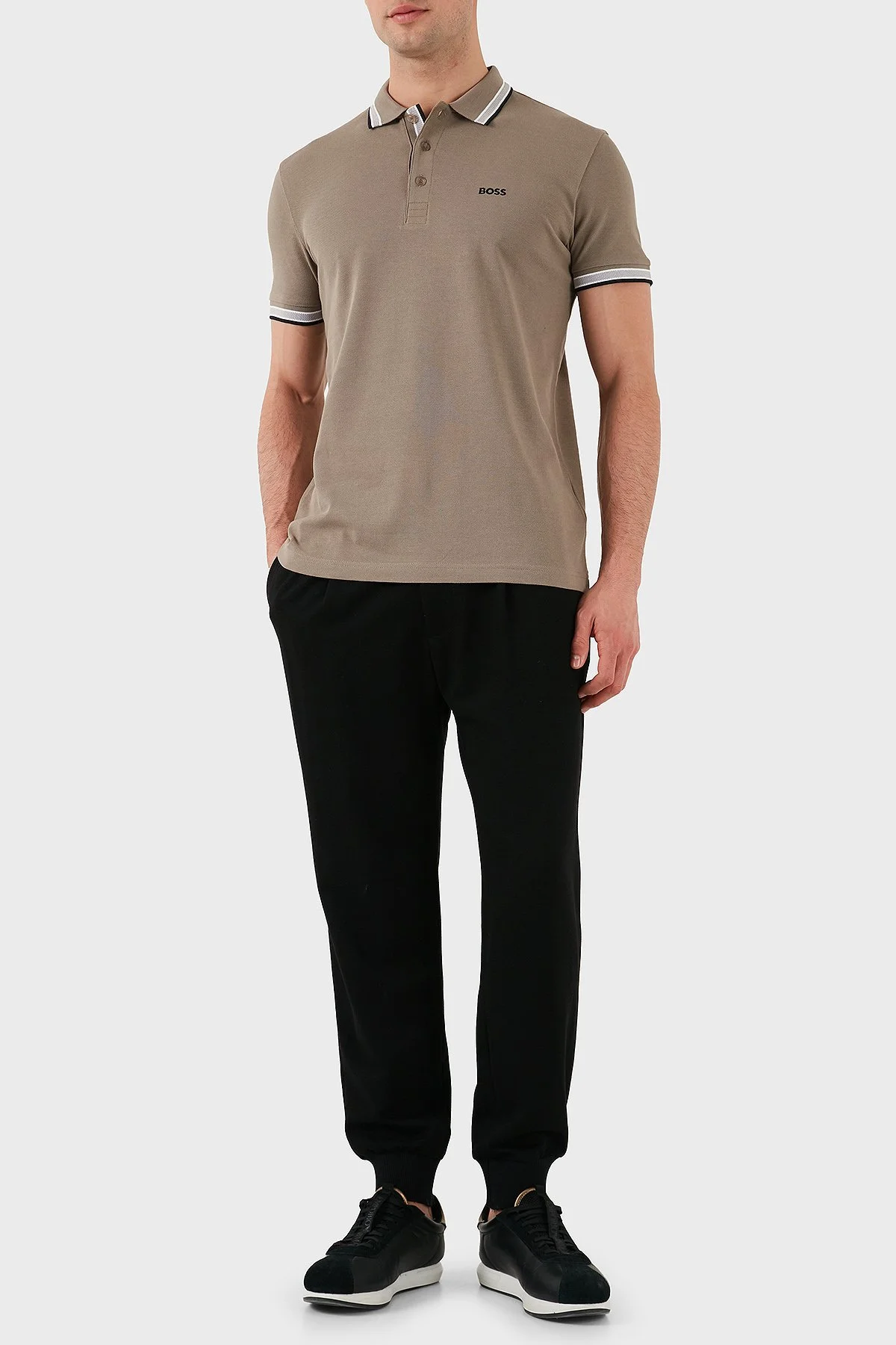 Boss Pamuklu Regular Fit Düğmeli Erkek Polo Yaka T Shirt 50469055 338 HAKİ - 2