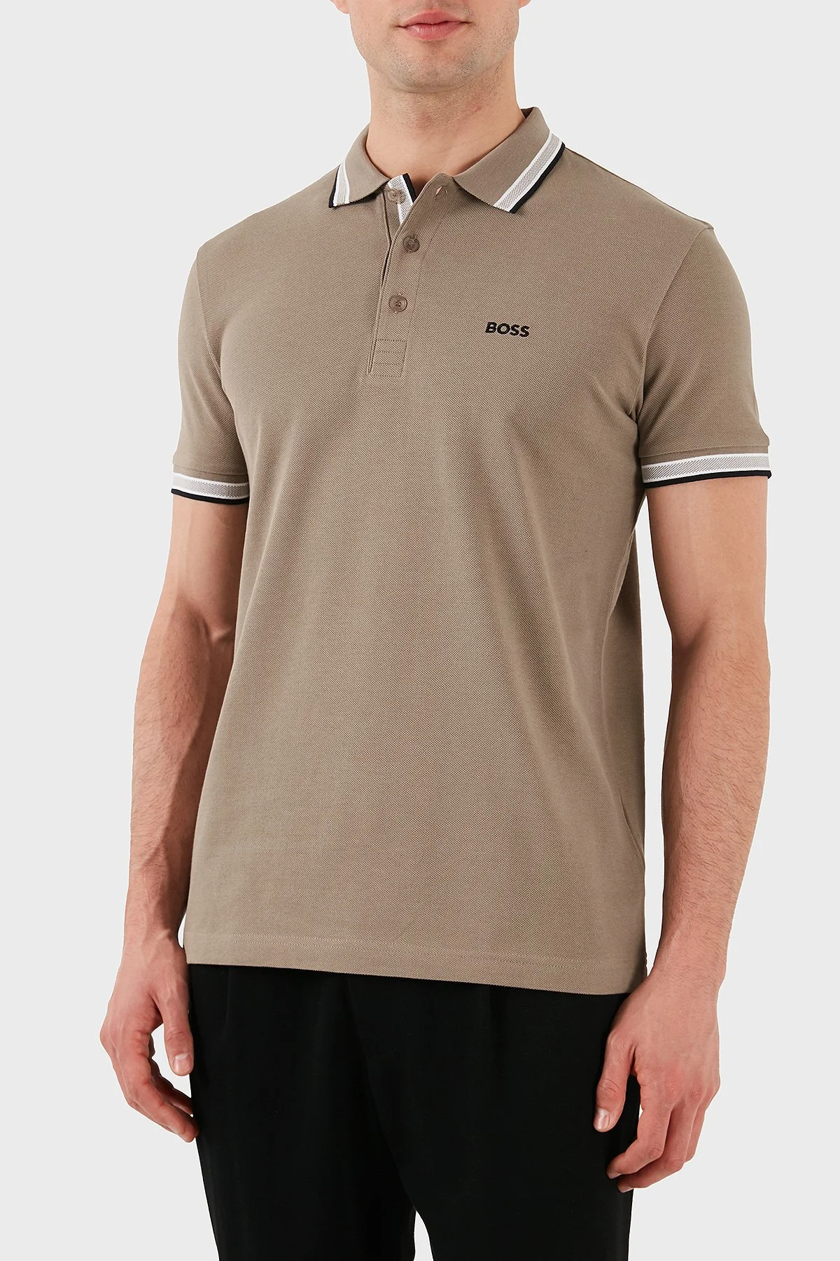 Boss Pamuklu Regular Fit Düğmeli Erkek Polo Yaka T Shirt 50469055 338 HAKİ - 4