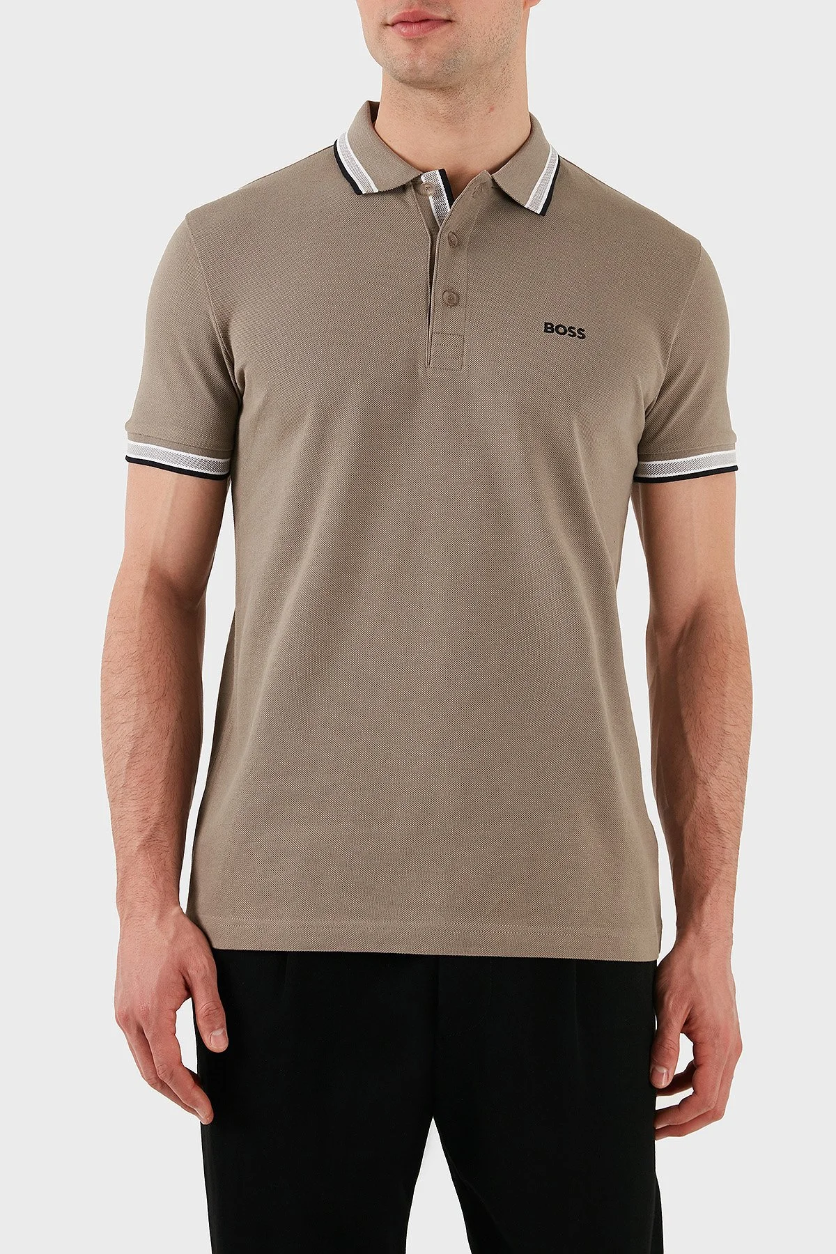 Boss Pamuklu Regular Fit Düğmeli Erkek Polo Yaka T Shirt 50469055 338 HAKİ - 5