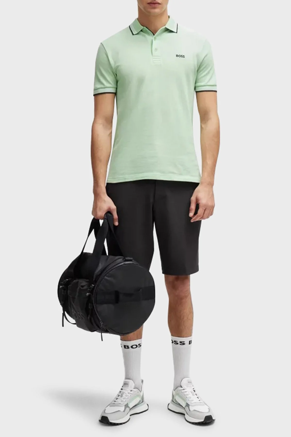 Boss Pamuklu Regular Fit Düğmeli Erkek Polo Yaka T Shirt 50469055 388 AÇIK YEŞİL - 7