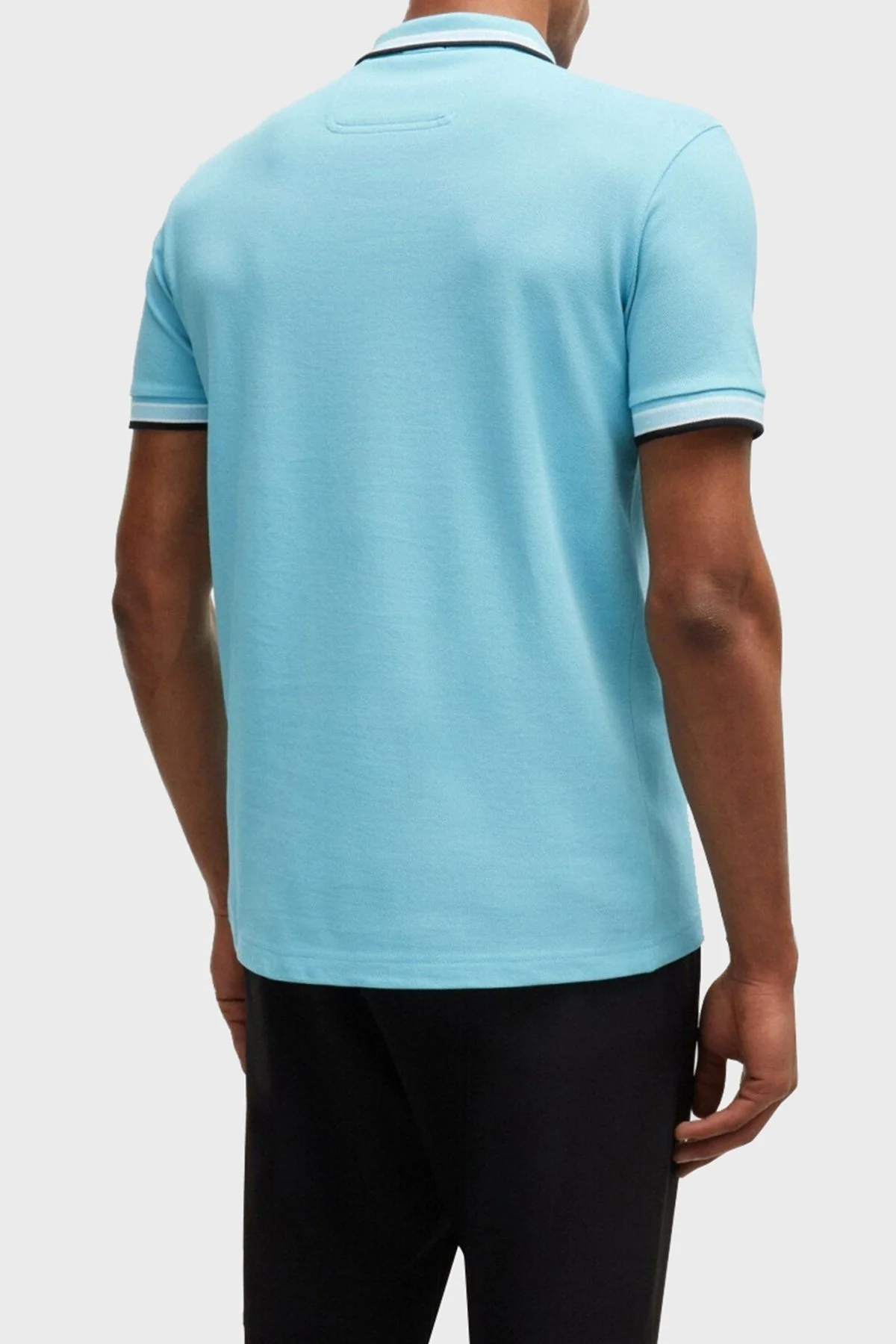 Boss Pamuklu Regular Fit Düğmeli Erkek Polo Yaka T Shirt 50469055 527 AÇIK MAVİ - 7