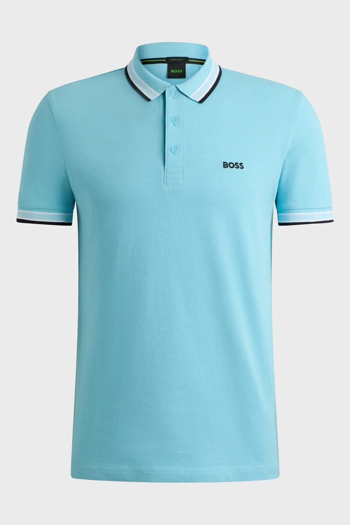 Boss Pamuklu Regular Fit Düğmeli Erkek Polo Yaka T Shirt 50469055 527 AÇIK MAVİ - 8